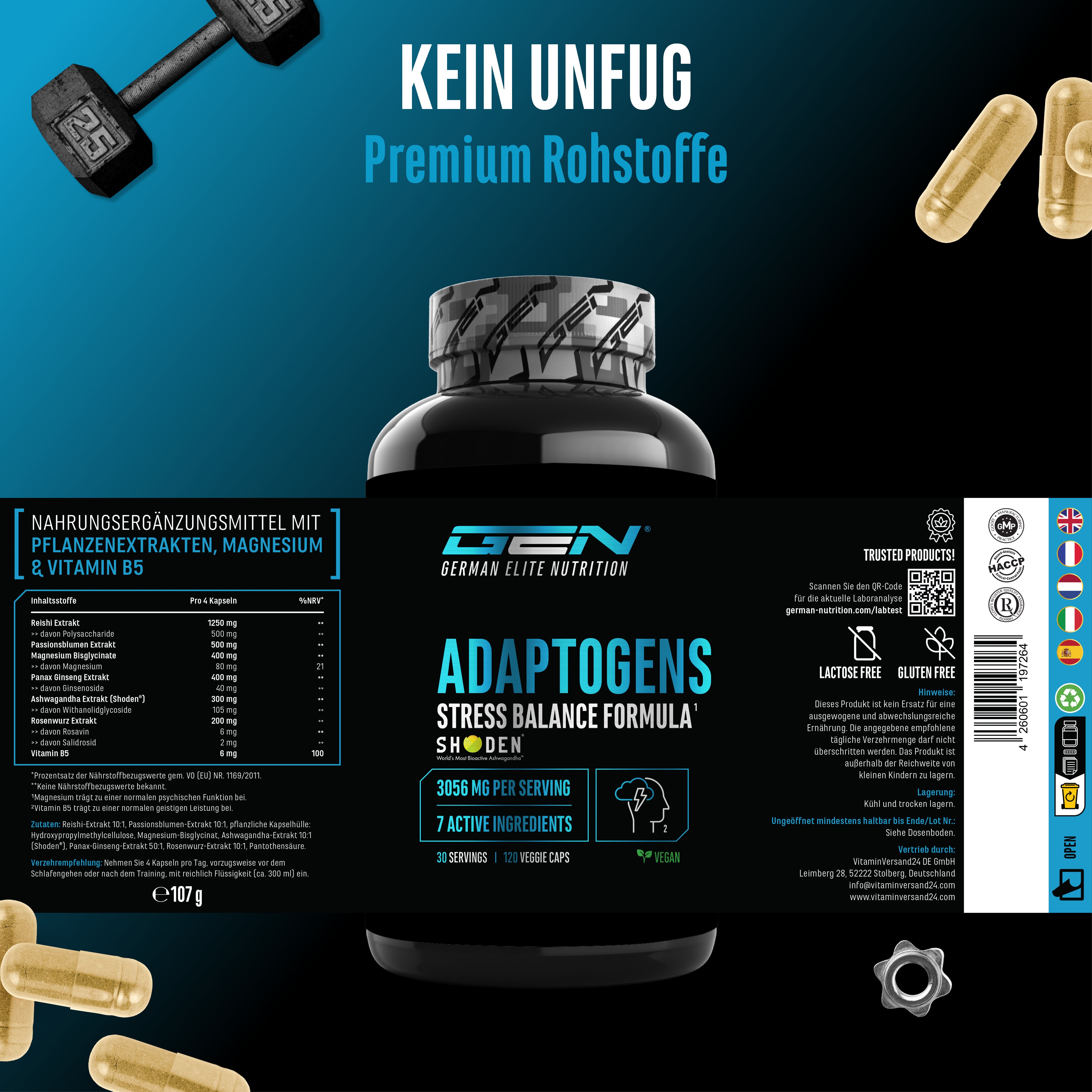 Adaptogens - Anti-Stress & Cortisol Control