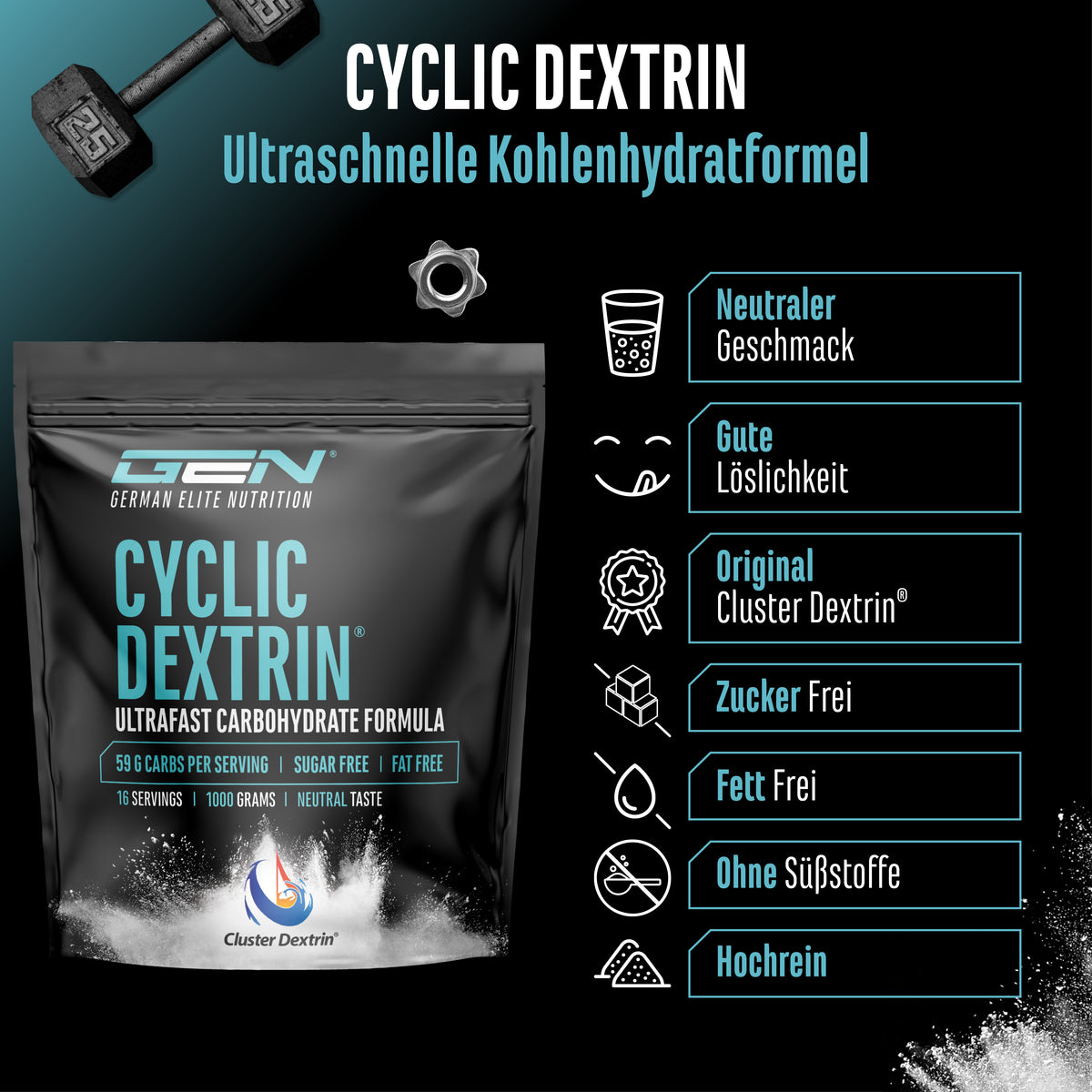 Cyclic - Cluster Dextrin - 1000g