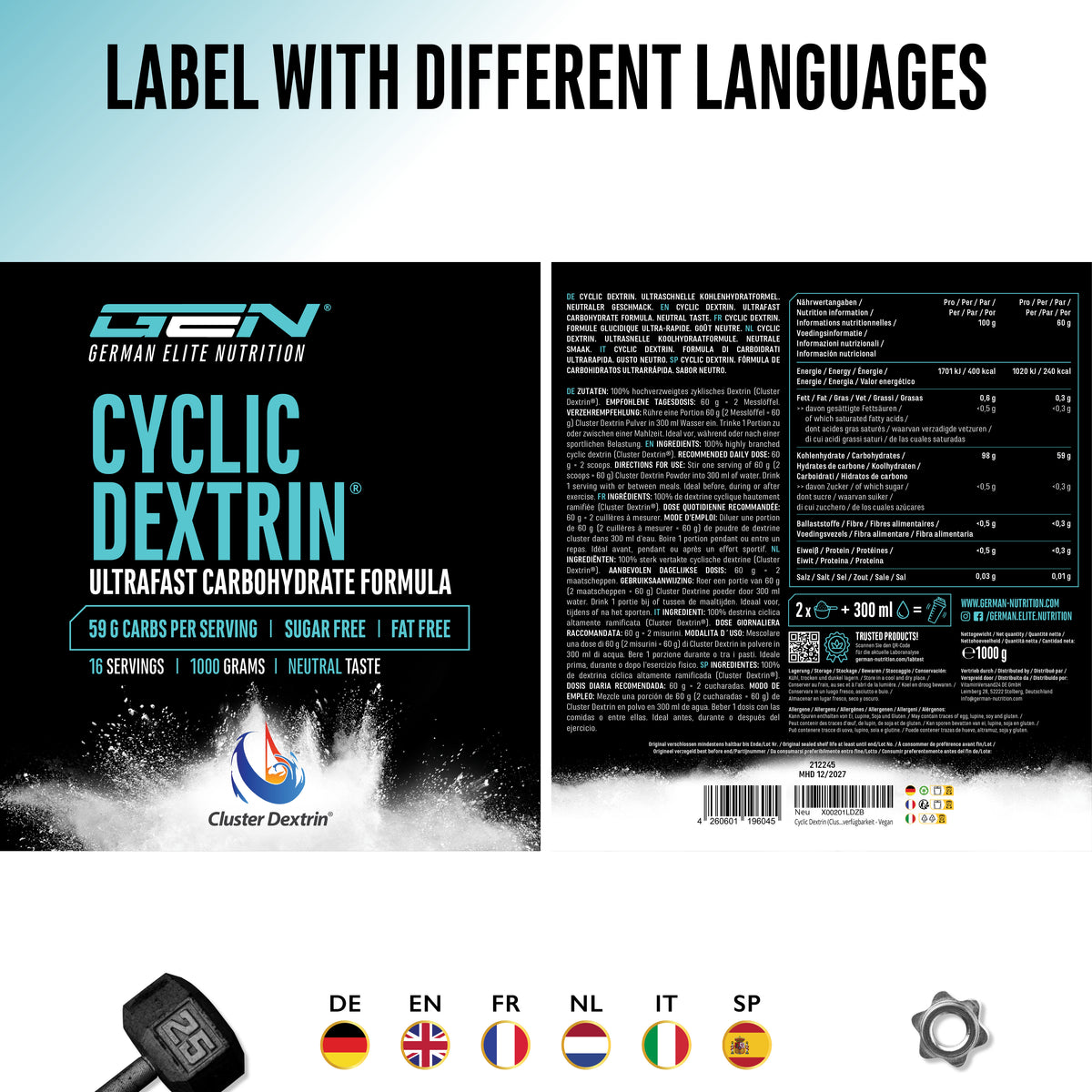 Cyclic - Cluster Dextrin - 1000 g