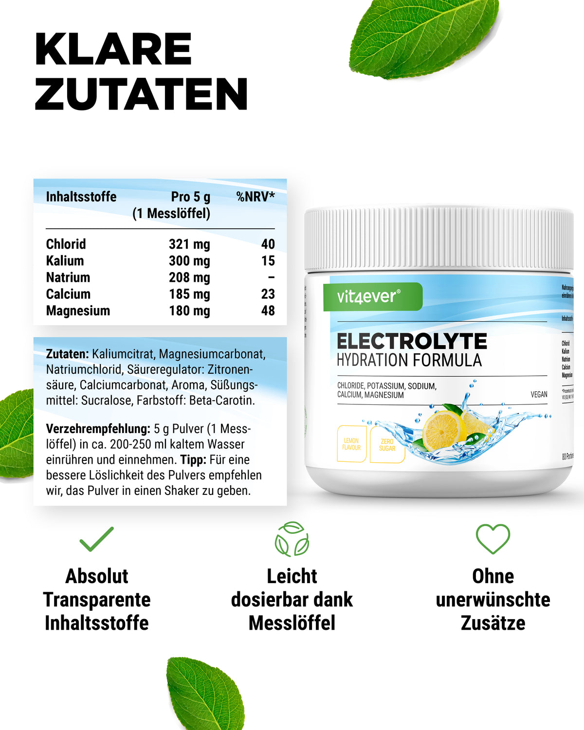 Électrolytes poudre, 400g