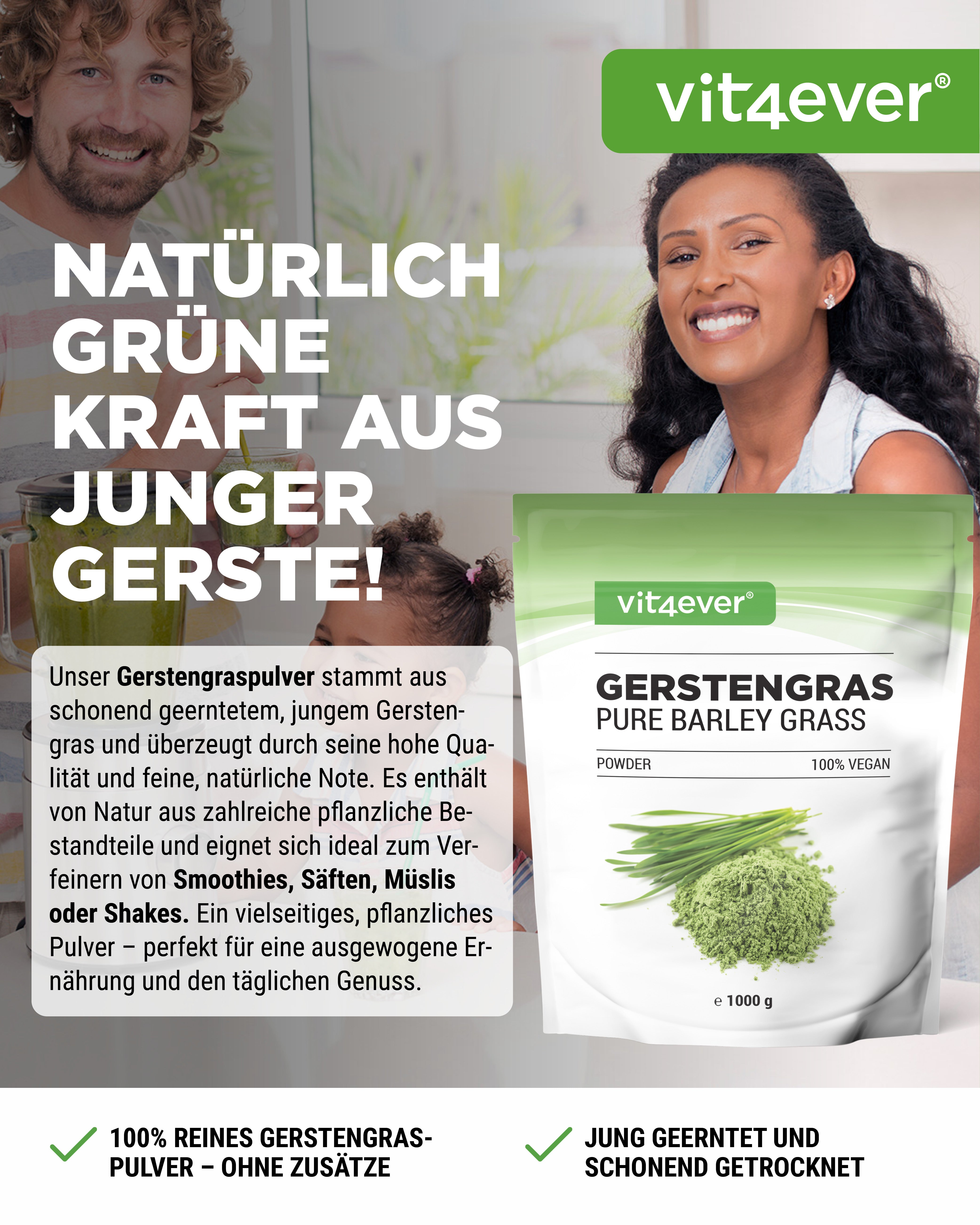 Cebada verde - Rica en minerales y vitaminas