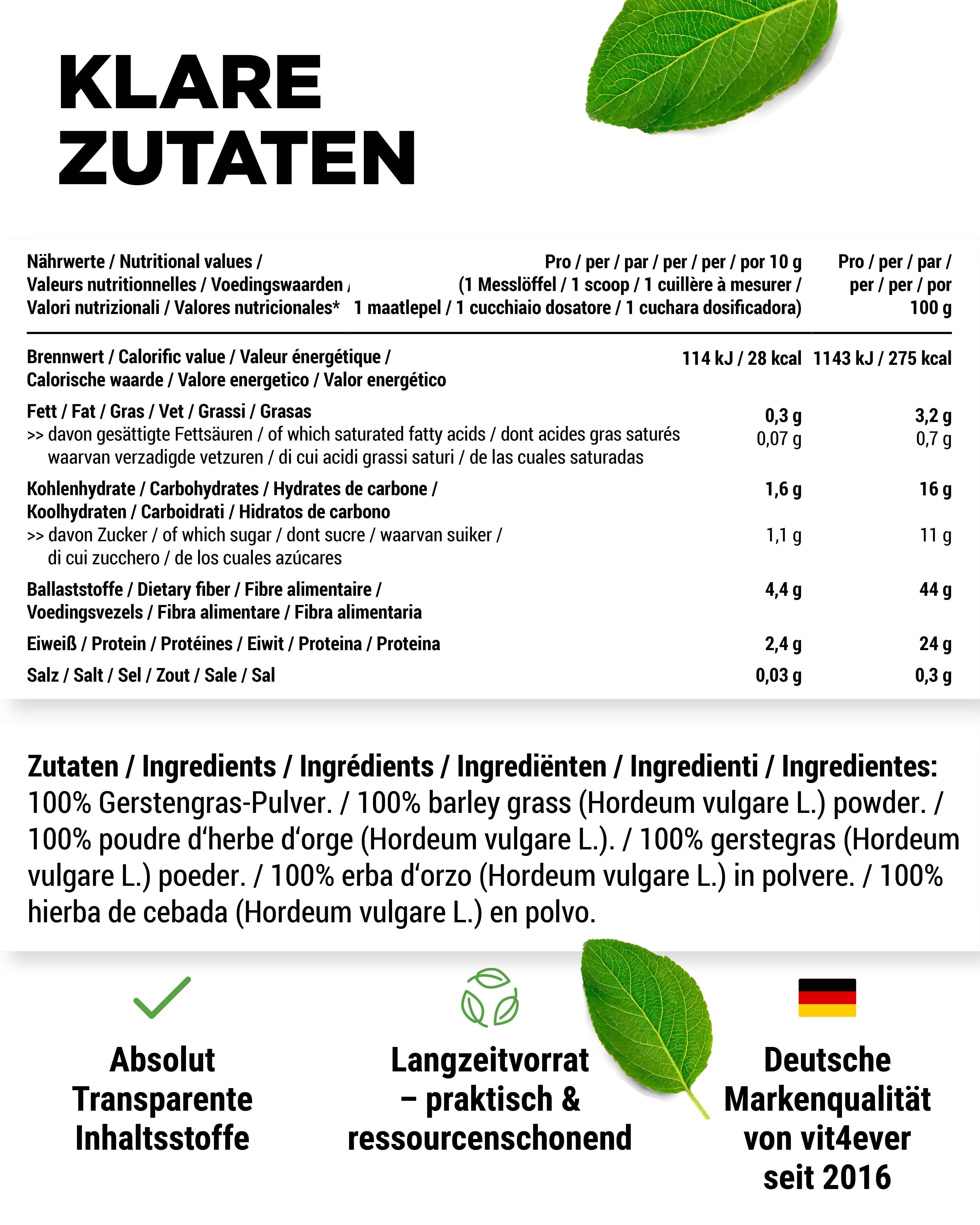 Erba d'orzo - Ricca di minerali e vitamine