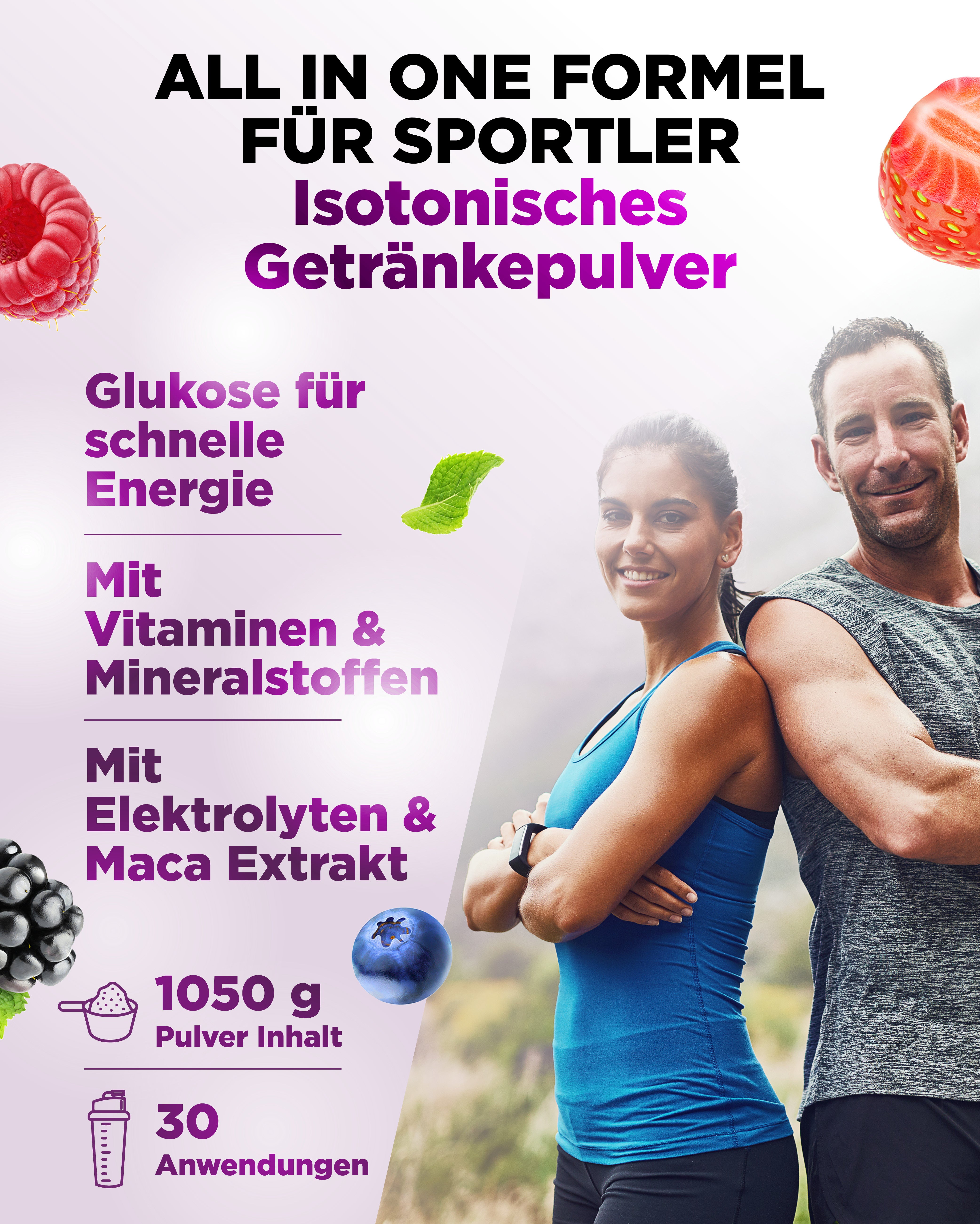 Isotonic Plus - Beeren Mix, 1050 g