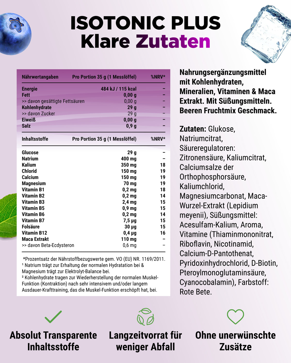 Isotonic Plus - mix di frutti di bosco, 1050 g