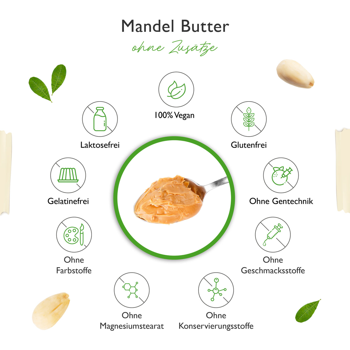 100 % crema de almendra blanca - 1000 g