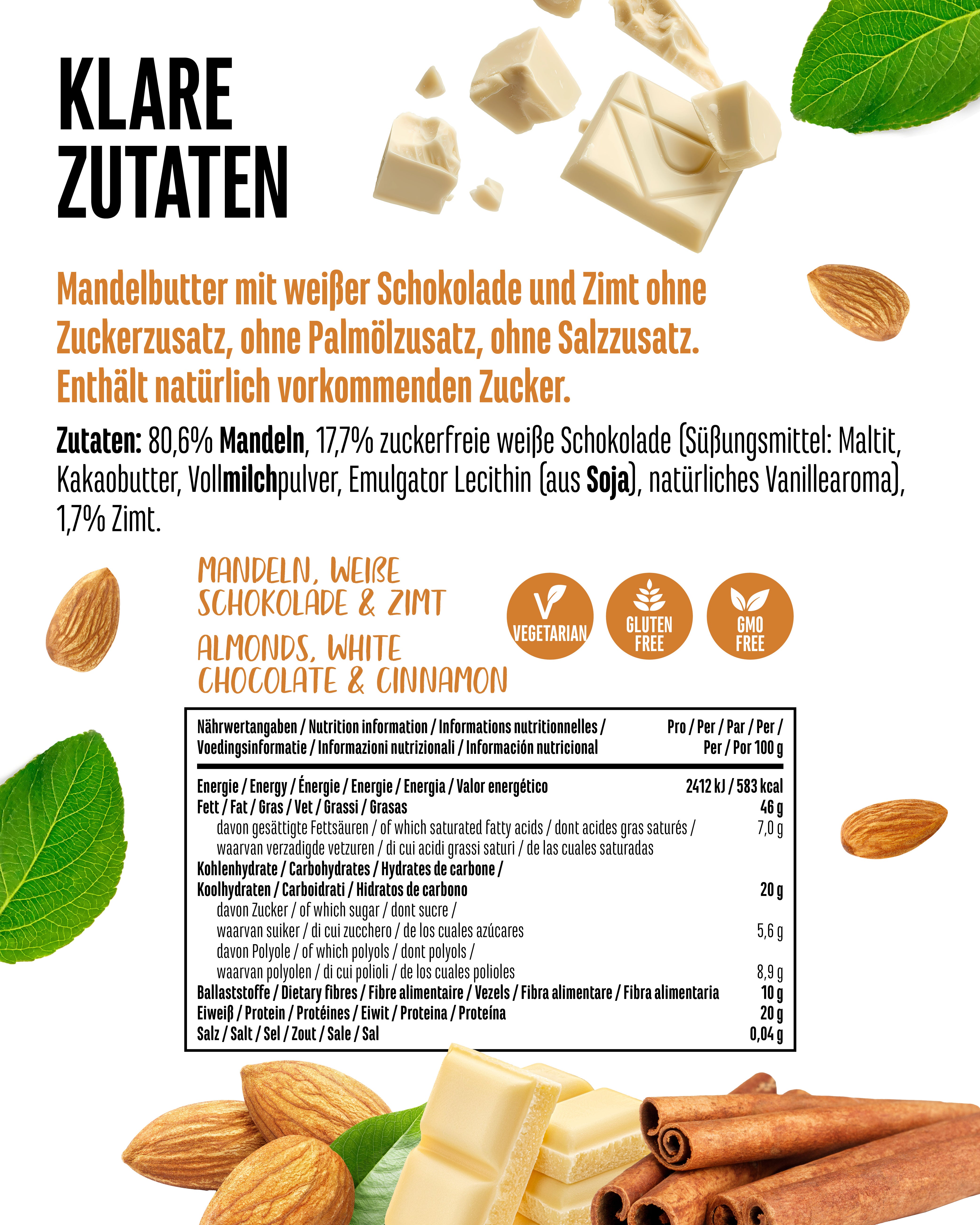 Almond Butter - White Chocolate & Cinnamon 1000g