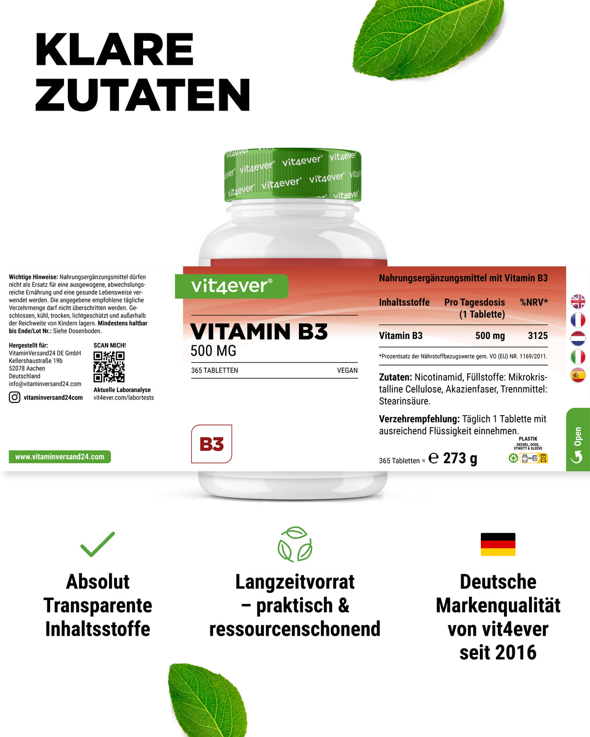 Vitamina B3 - 500 mg