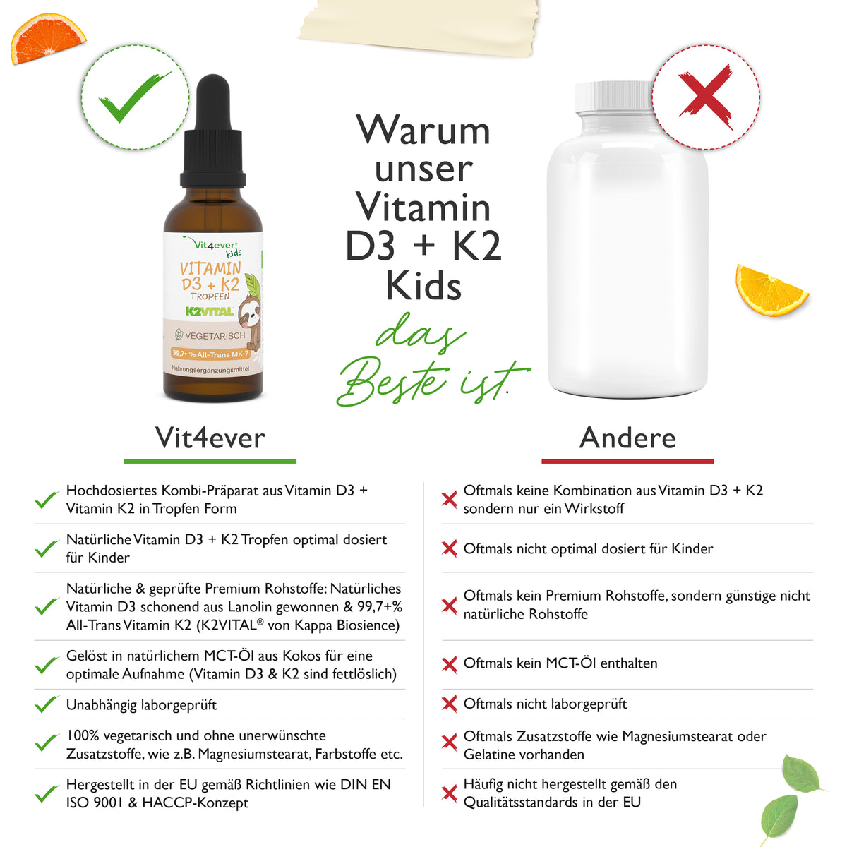 Vitamina D3 + K2 - KIDS - Gocce 10 ml