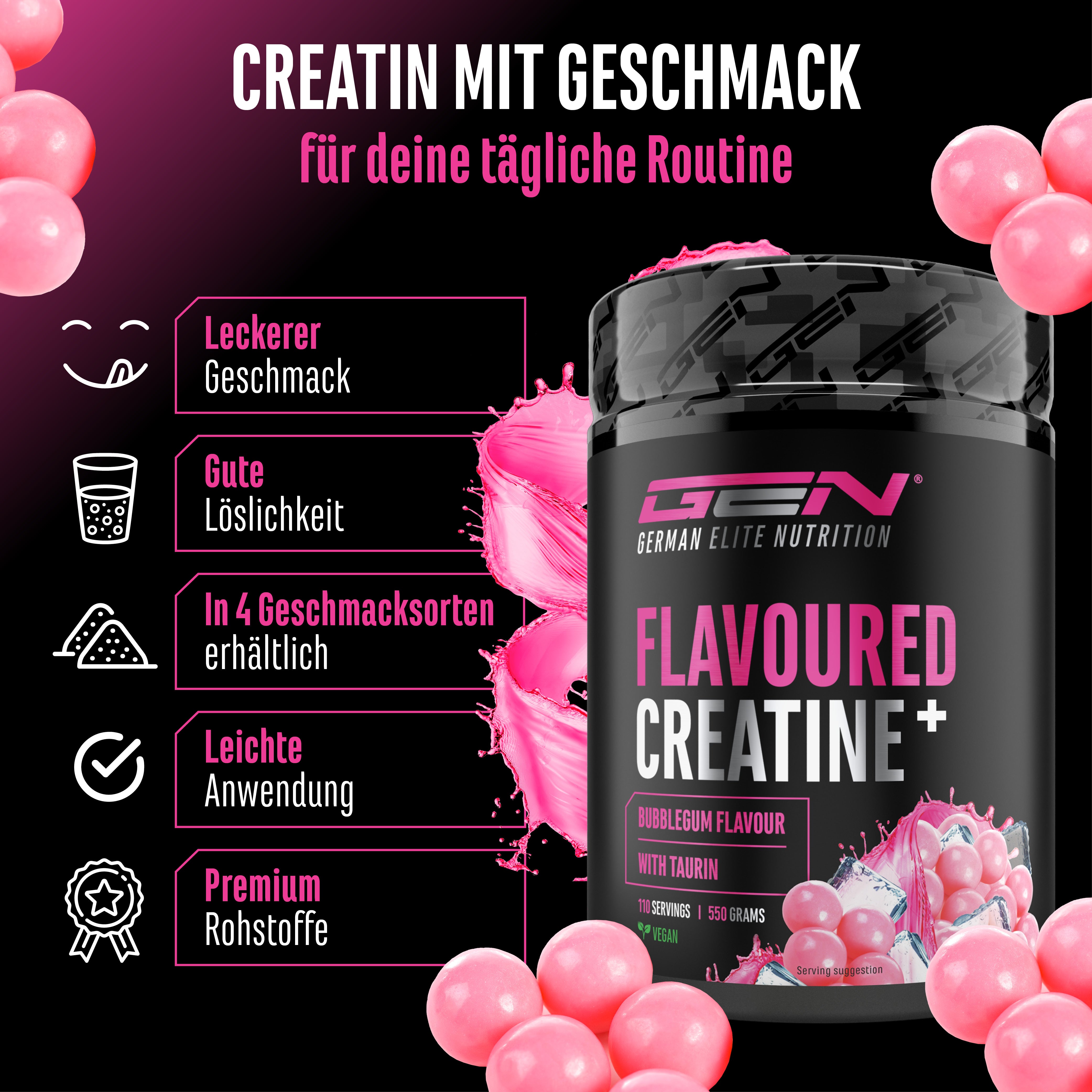 Kreatyna - Truskawka, 550 g