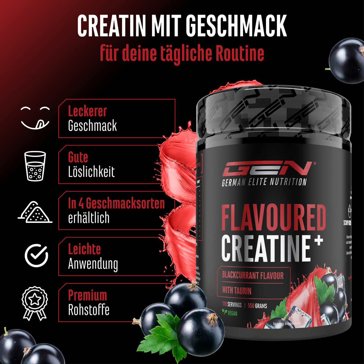 Kreatyna - Truskawka, 550 g