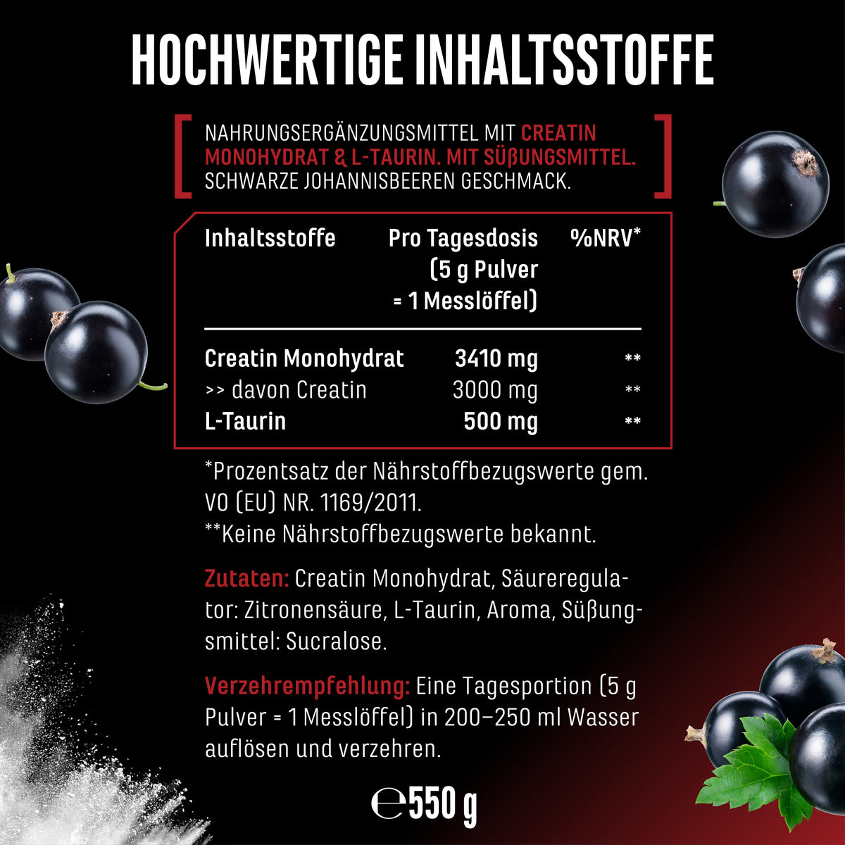 Kreatyna - Truskawka, 550 g