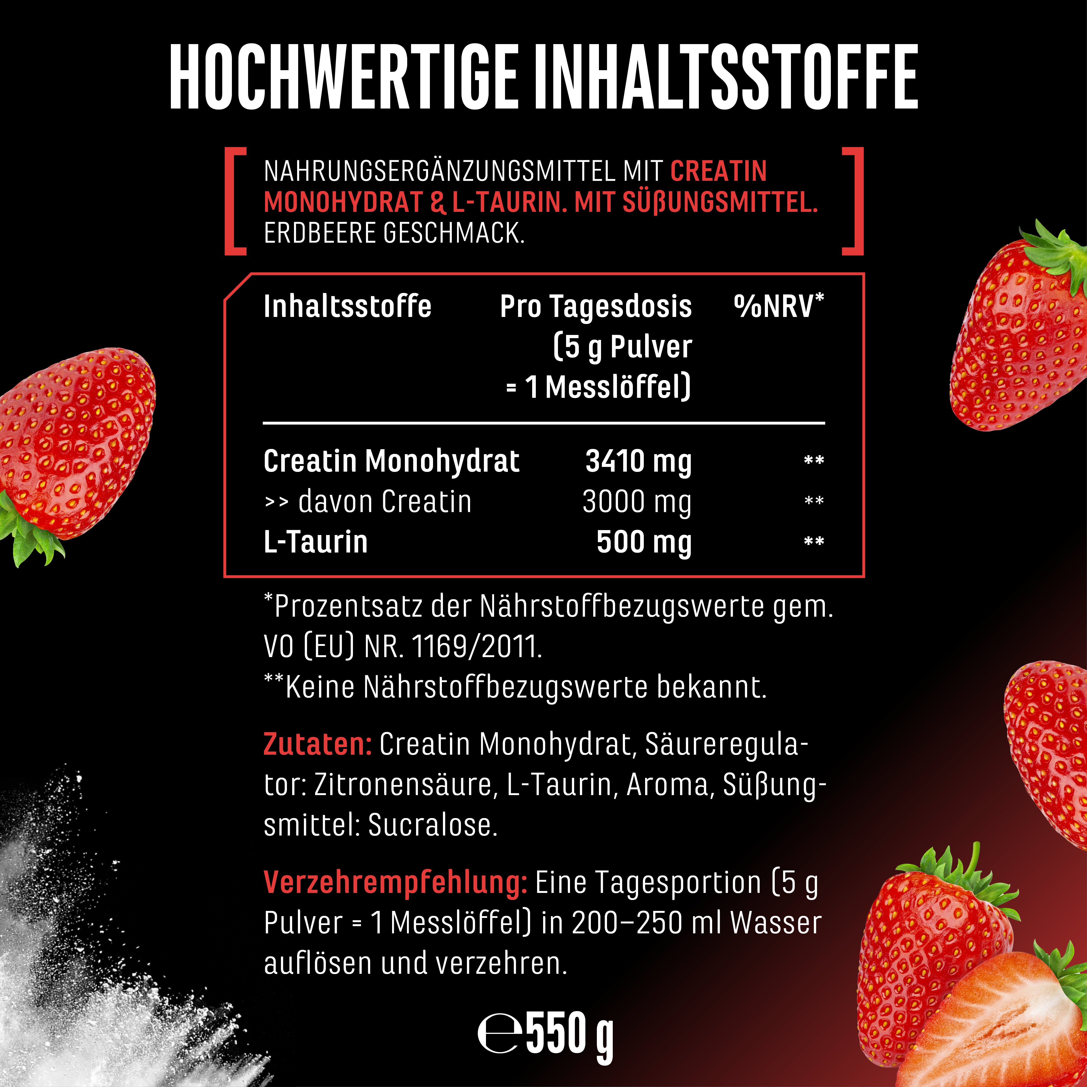 Kreatyna - Truskawka, 550 g