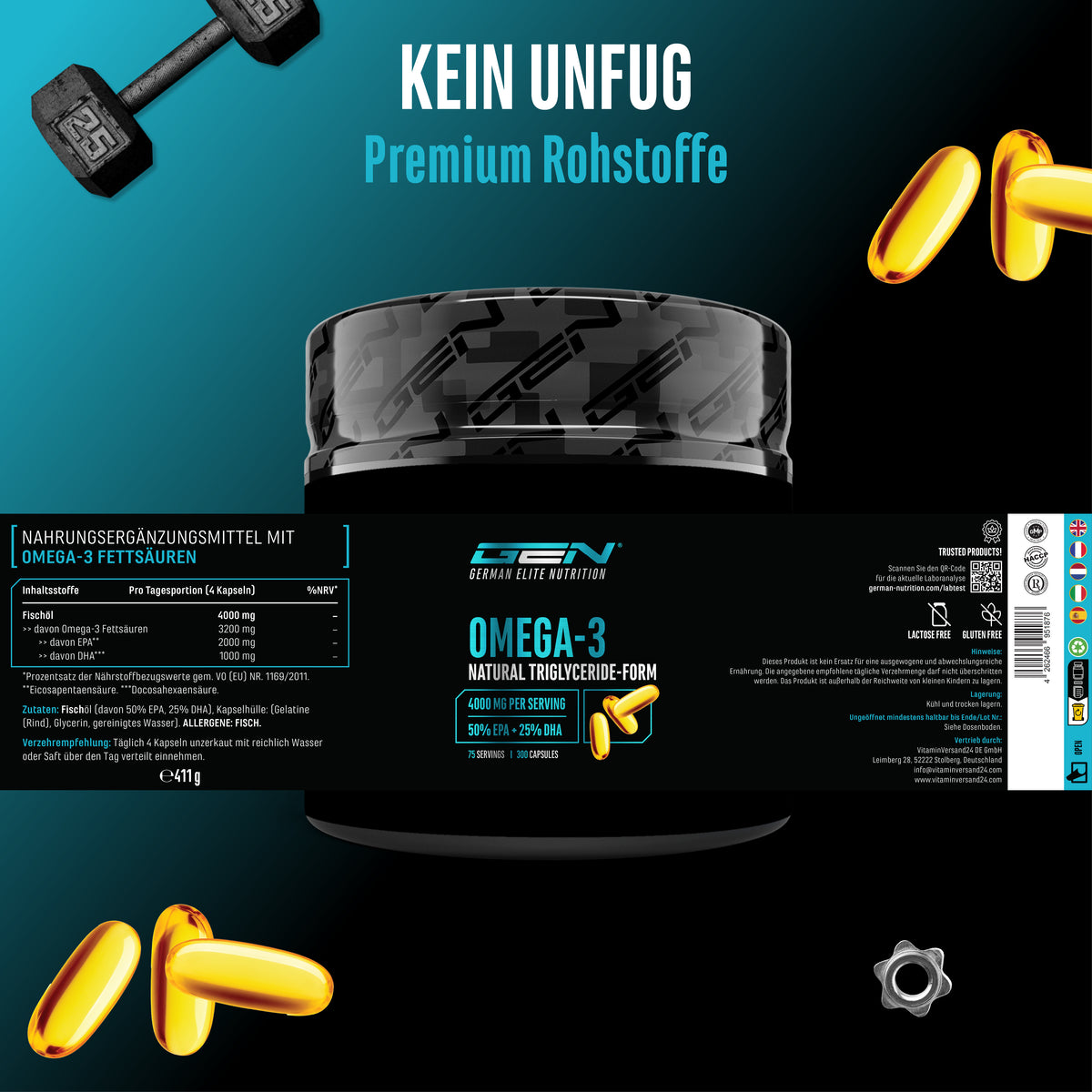 Omega 3 con 80% di acidi grassi