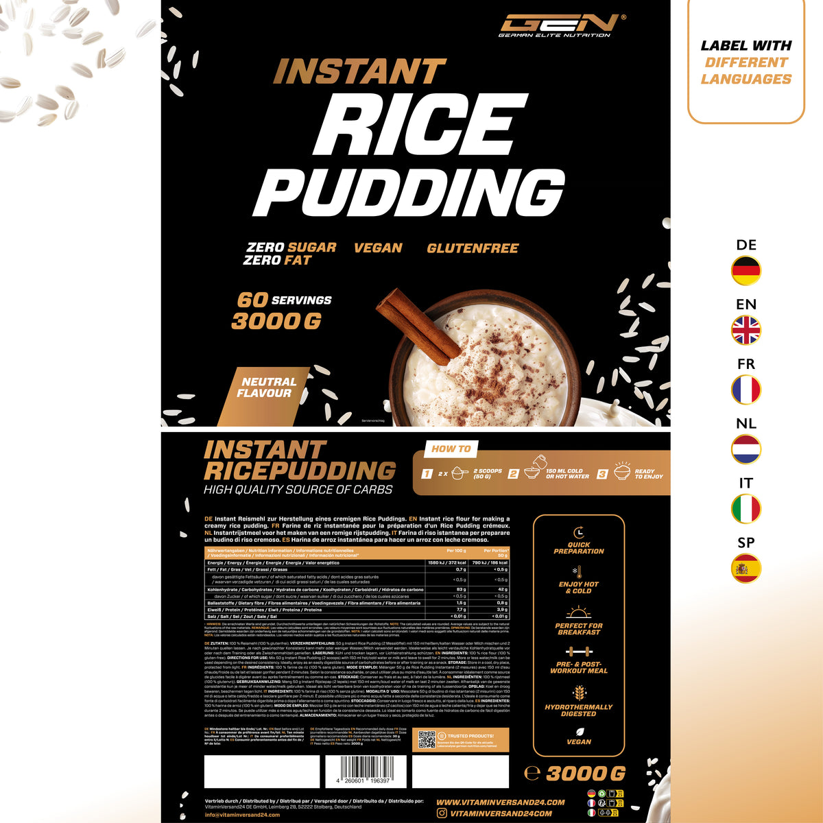 Reispudding neutral 3 kg