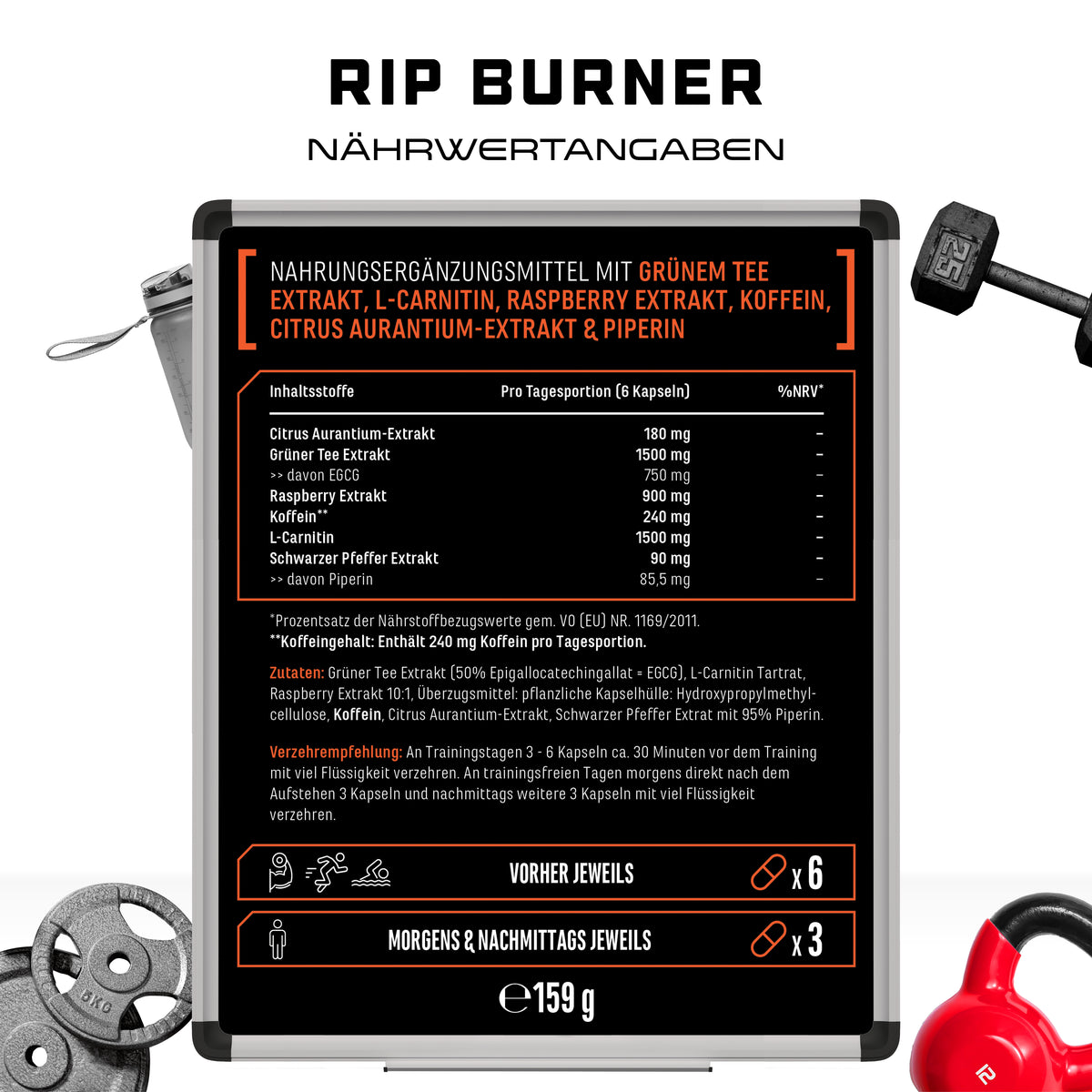 RIP Burner - 180 cápsulas - Fase de definición y dieta