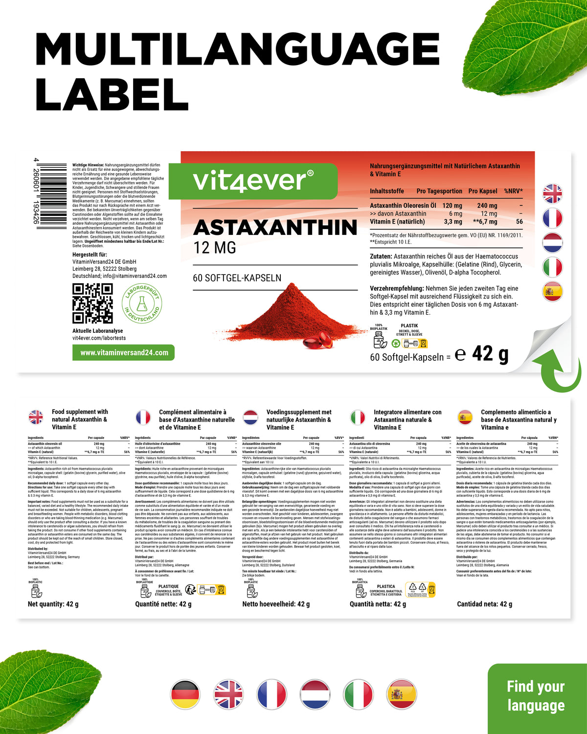 Astaksantyna - 12 mg