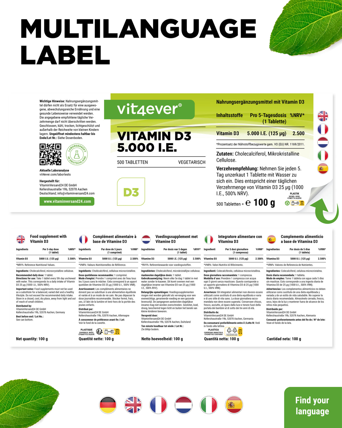 Vitamin D3 Depot 5000 I.E.