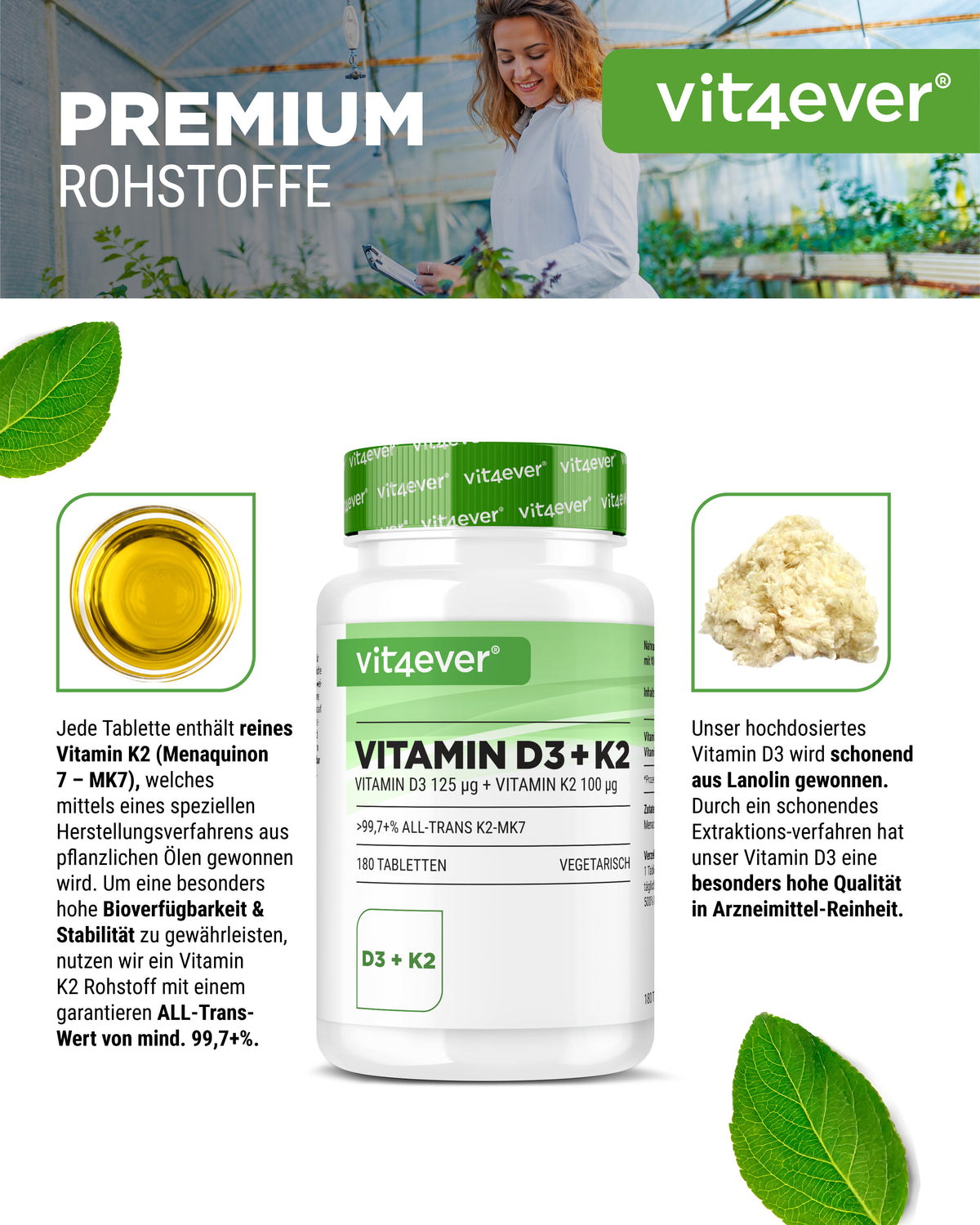 Vitamina D3 5.000 UI + Vitamina K2 100 mcg