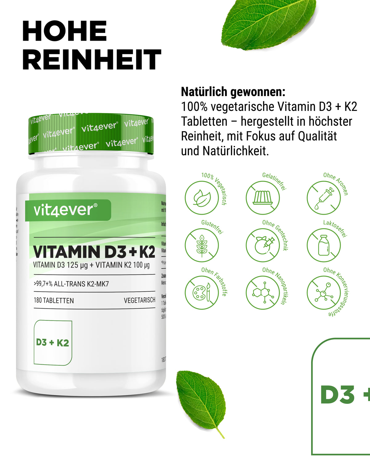 Vitamina D3 5.000 UI + Vitamina K2 100 mcg