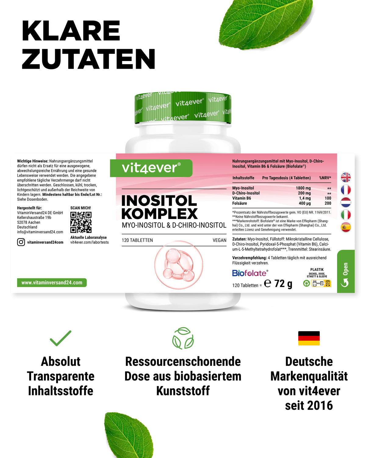 Inositol Komplex mit Biofolate®
