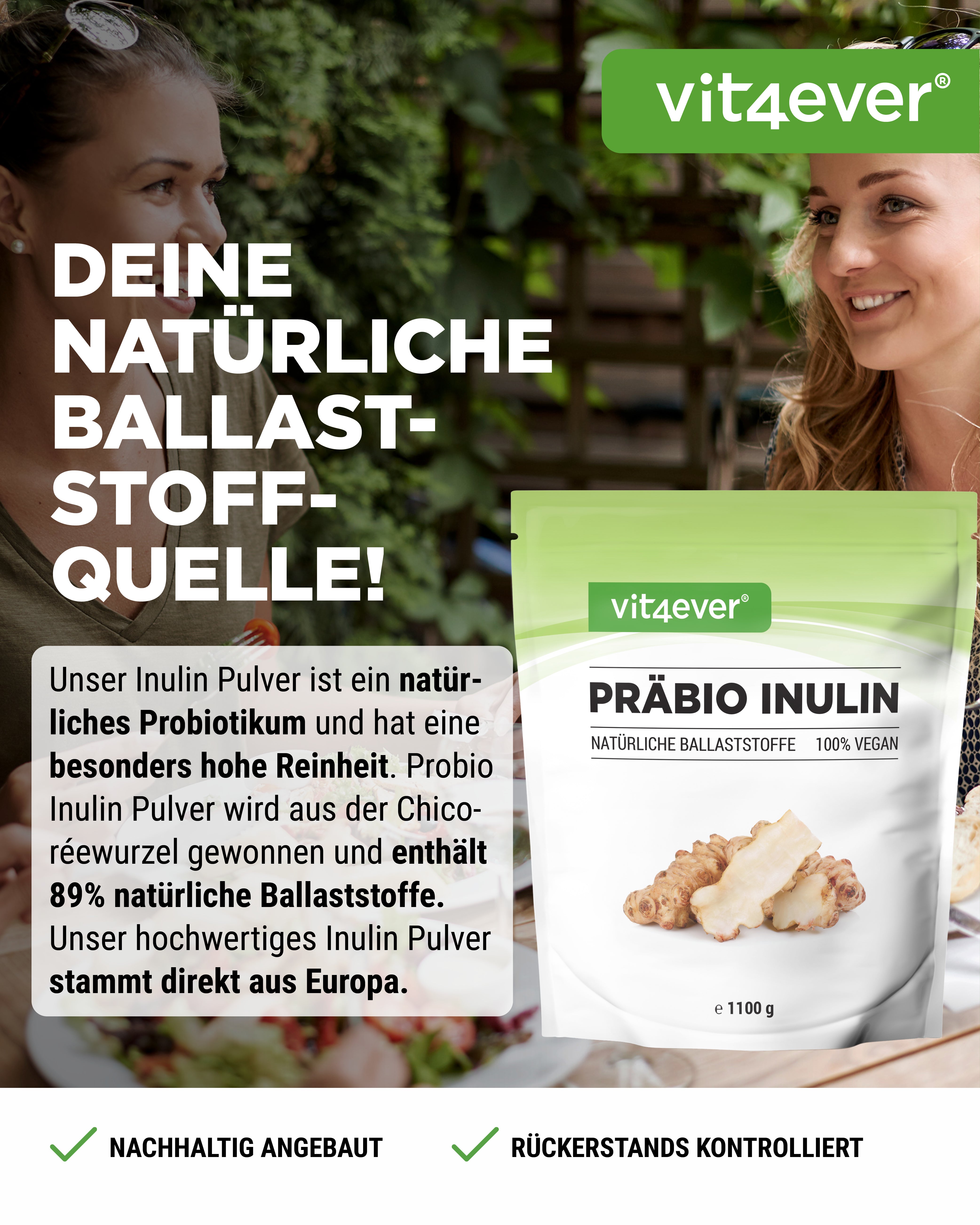Polvere di inulina prebiotica