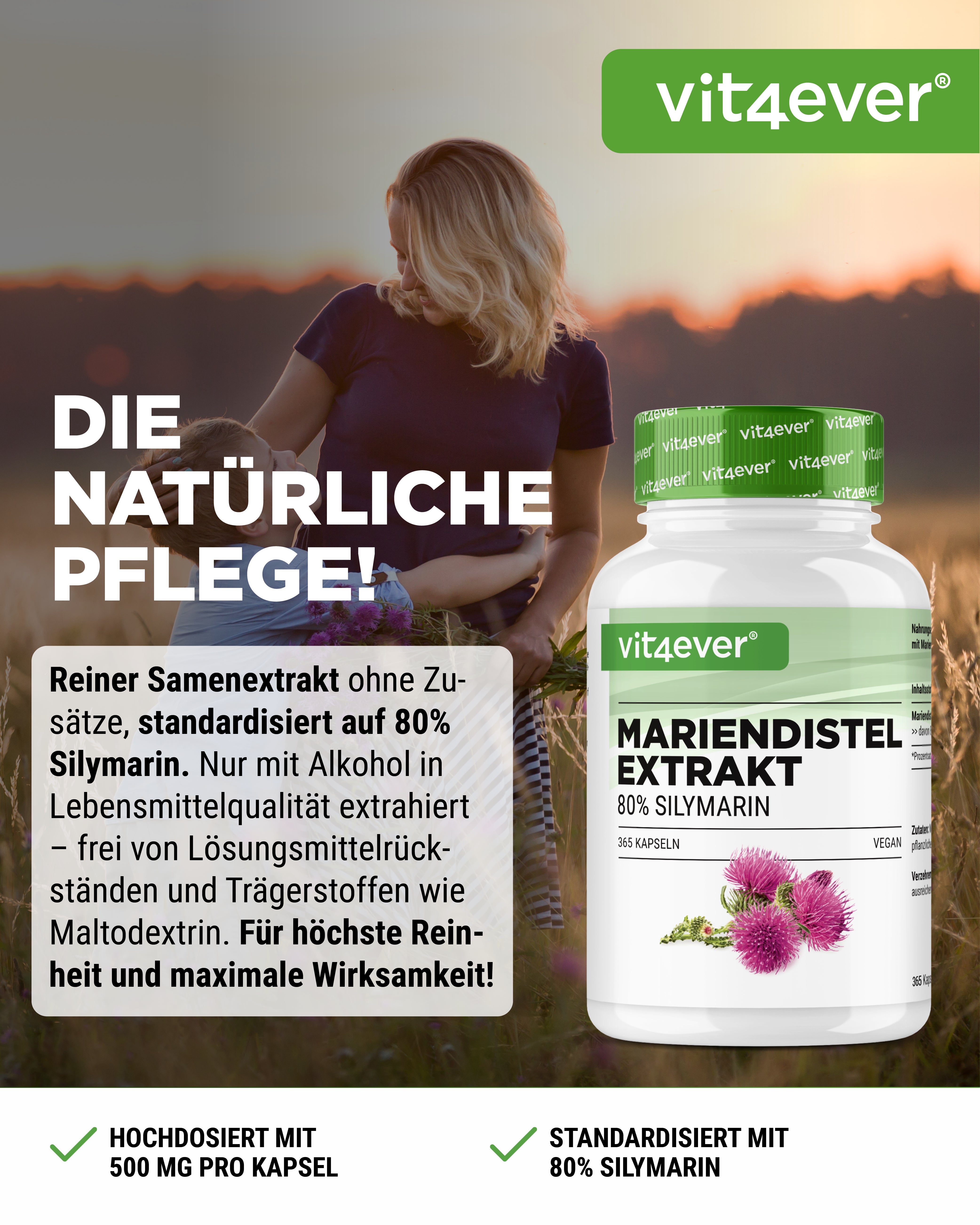 Milk Thistle Extract - 500mg - 80% Silymarin
