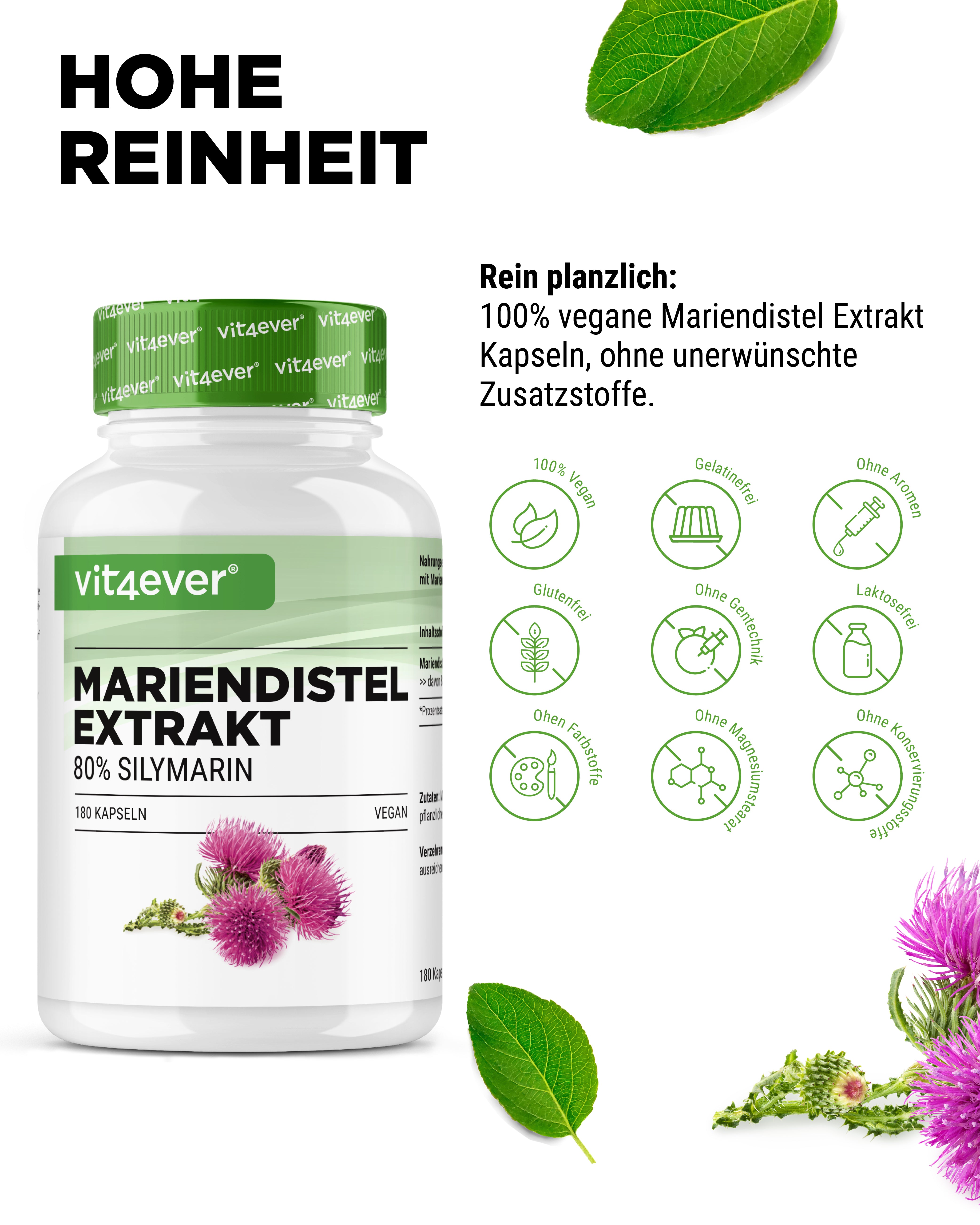 Milk Thistle Extract - 500mg - 80% Silymarin