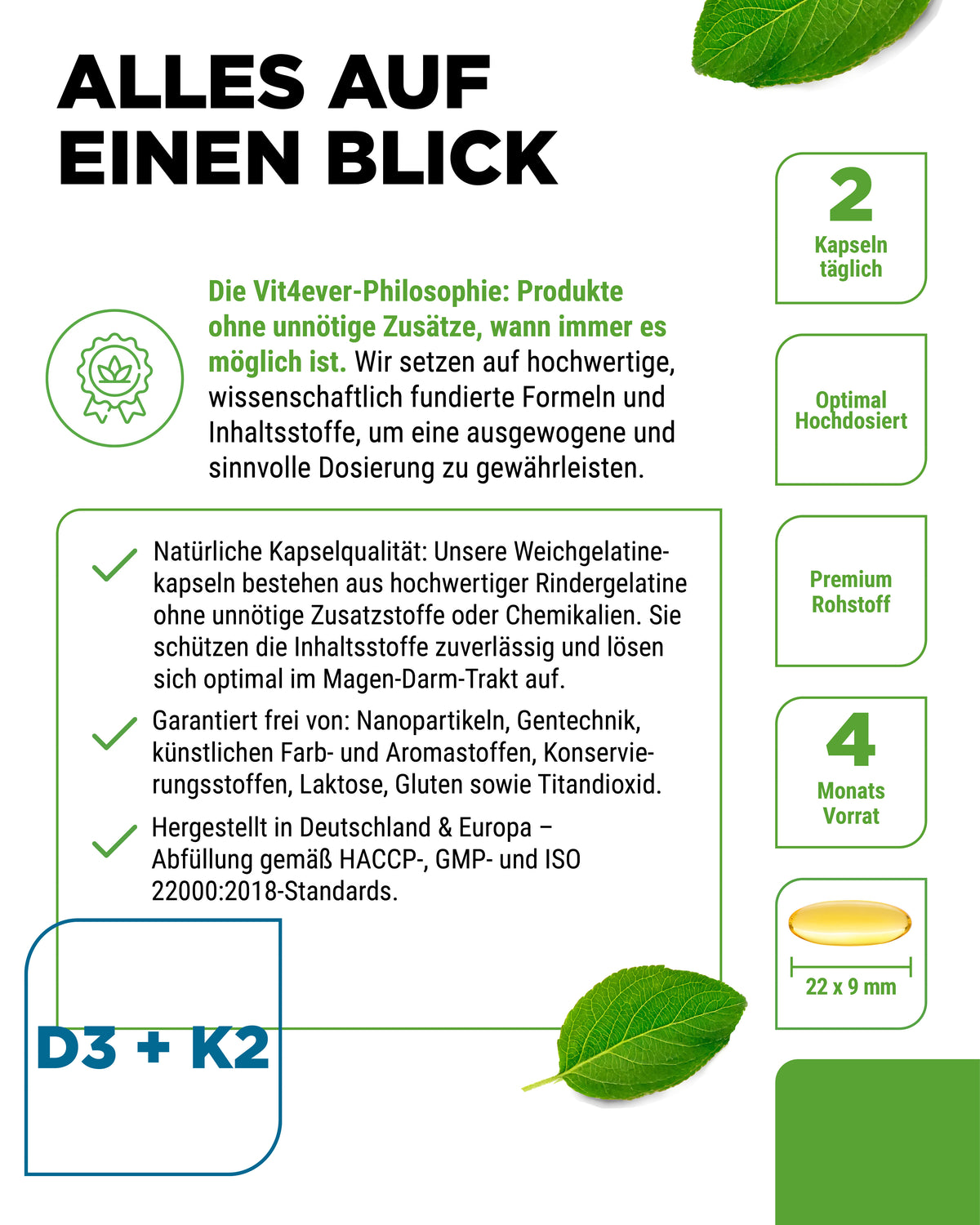 Omega 3 + D3 + K2 Komplex