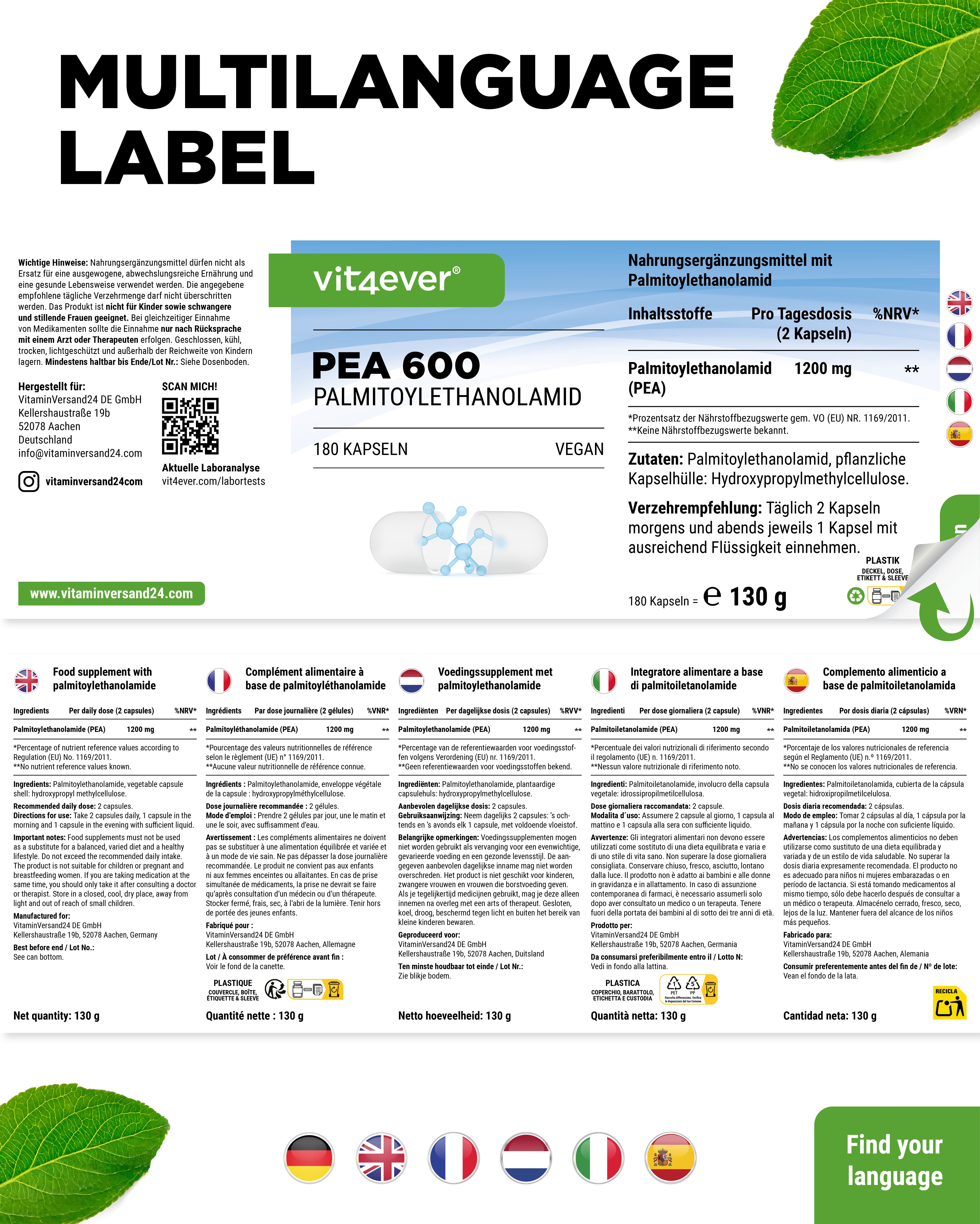 PEA - Palmitoylethanolamid
