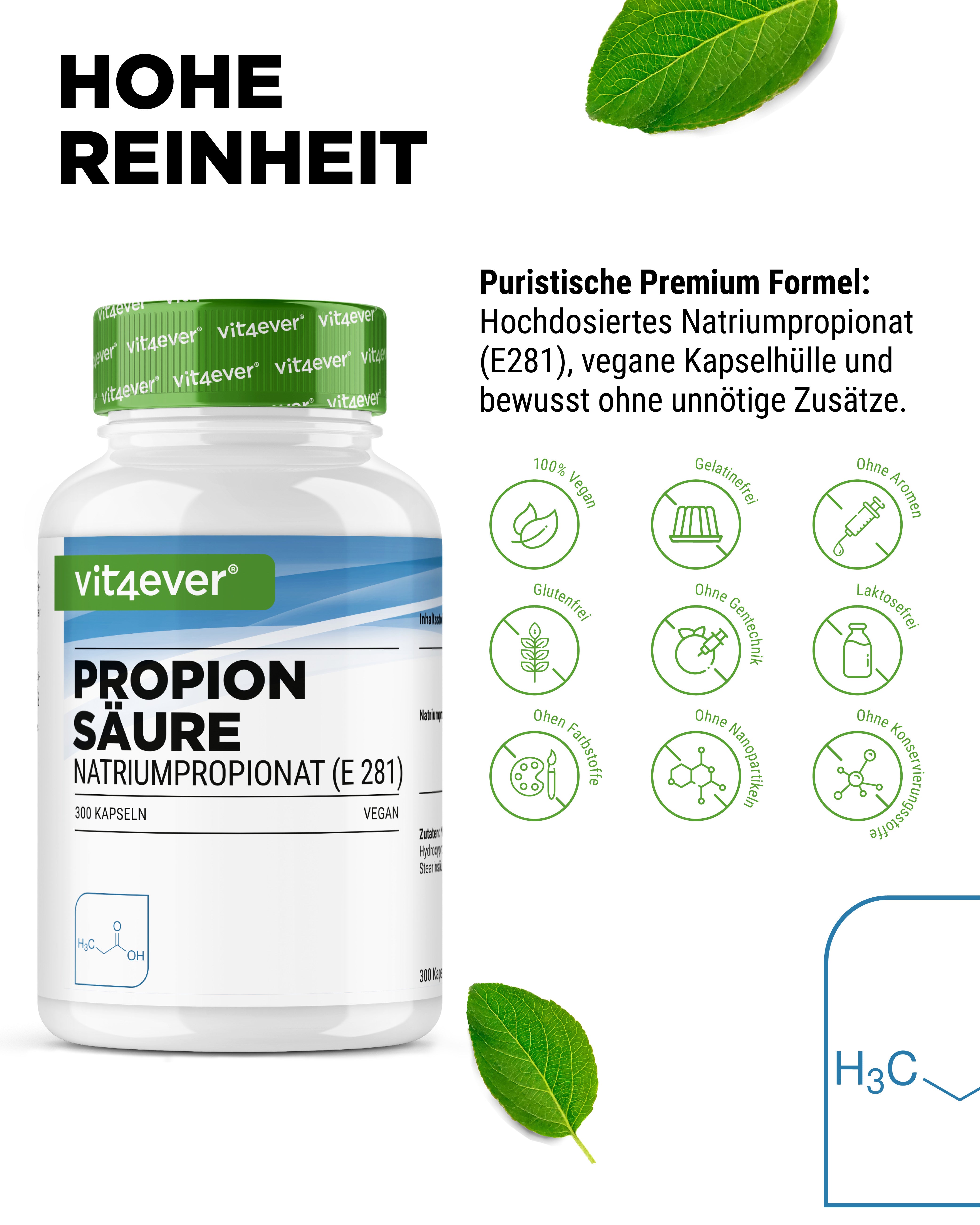 Propionsäure, 500 mg