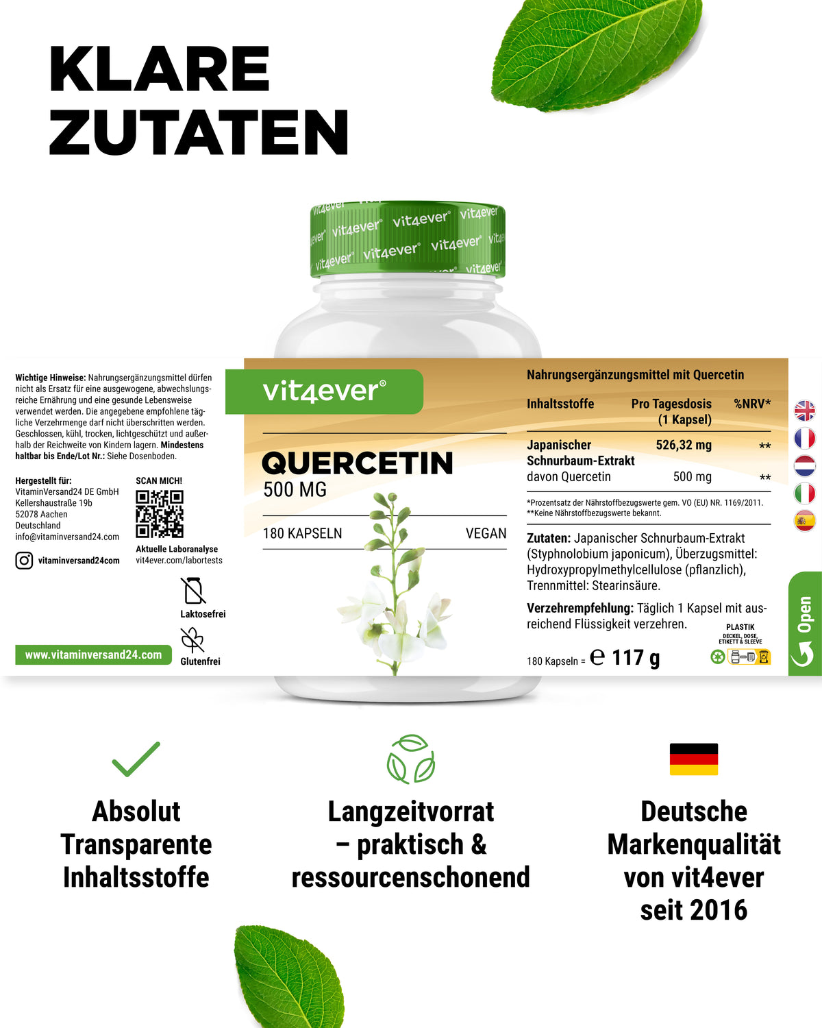 Quercetina - 500 mg