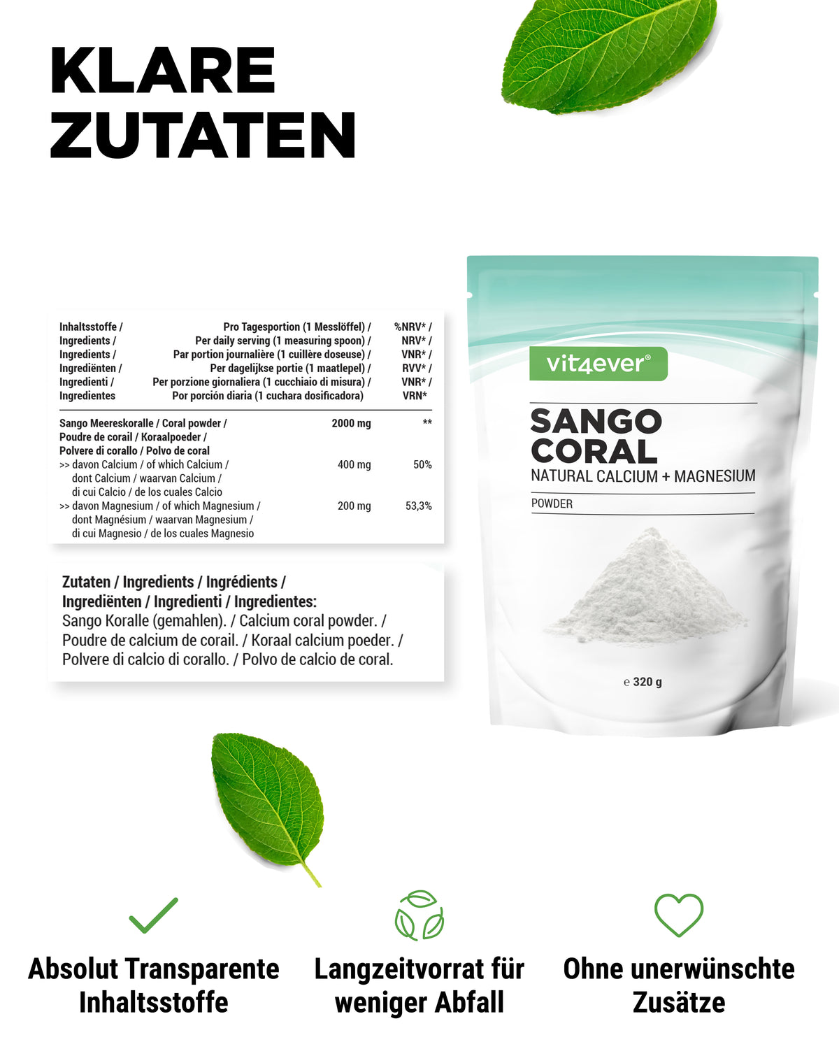 Sango Meereskoralle Pulver