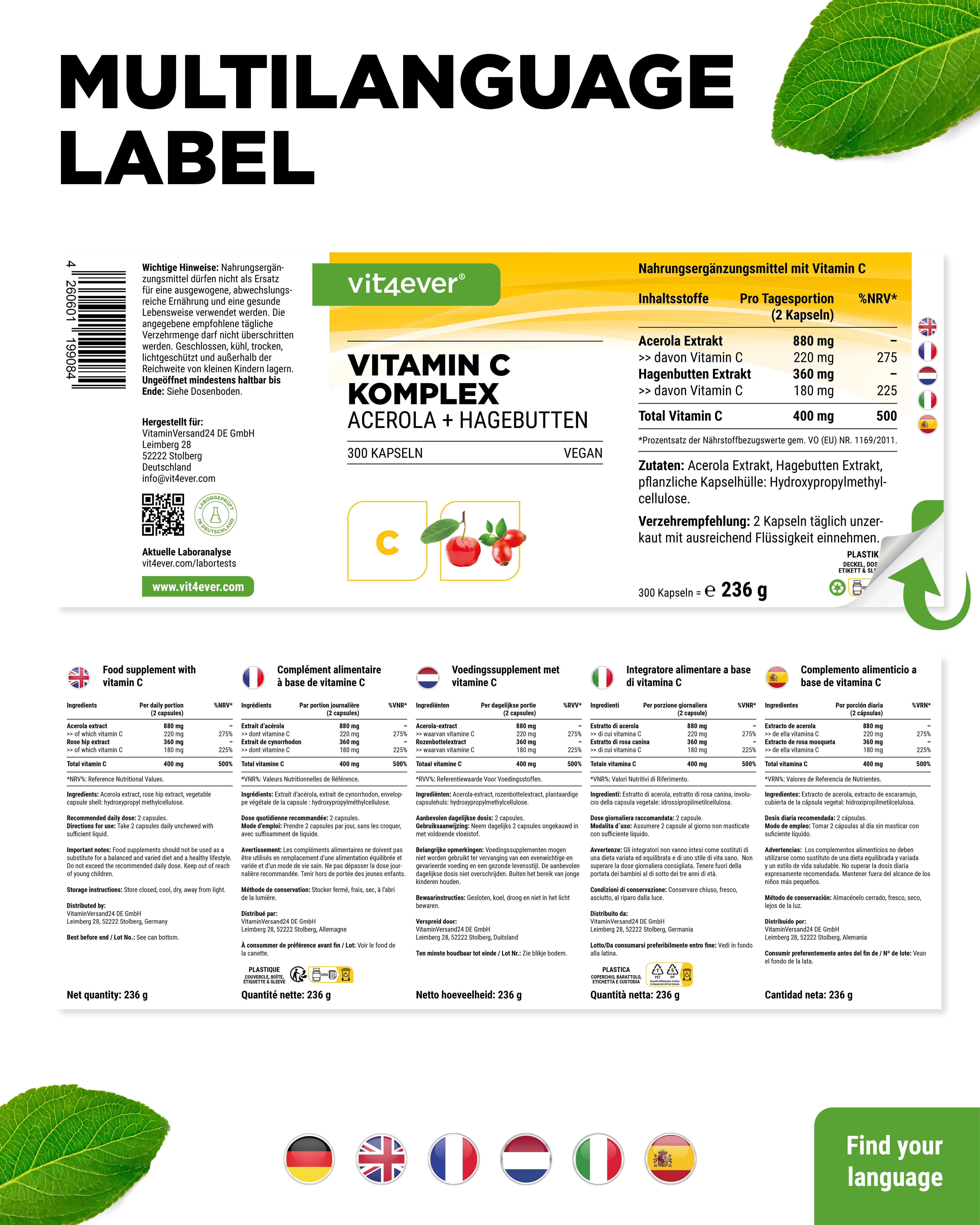 Vitamin C Complex (Acerola+Rosehip)