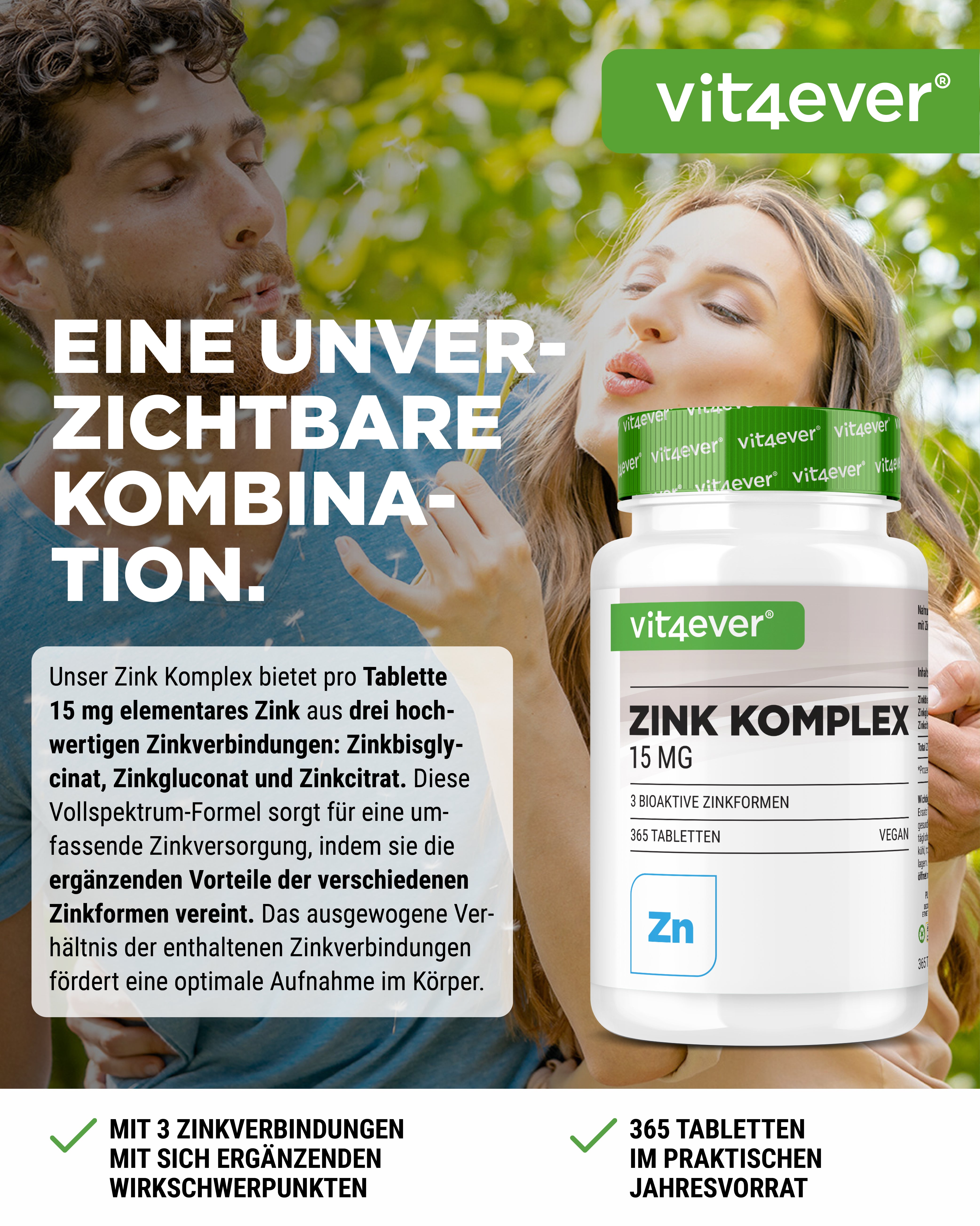 Zink Komplex mit 3 Zinkformen