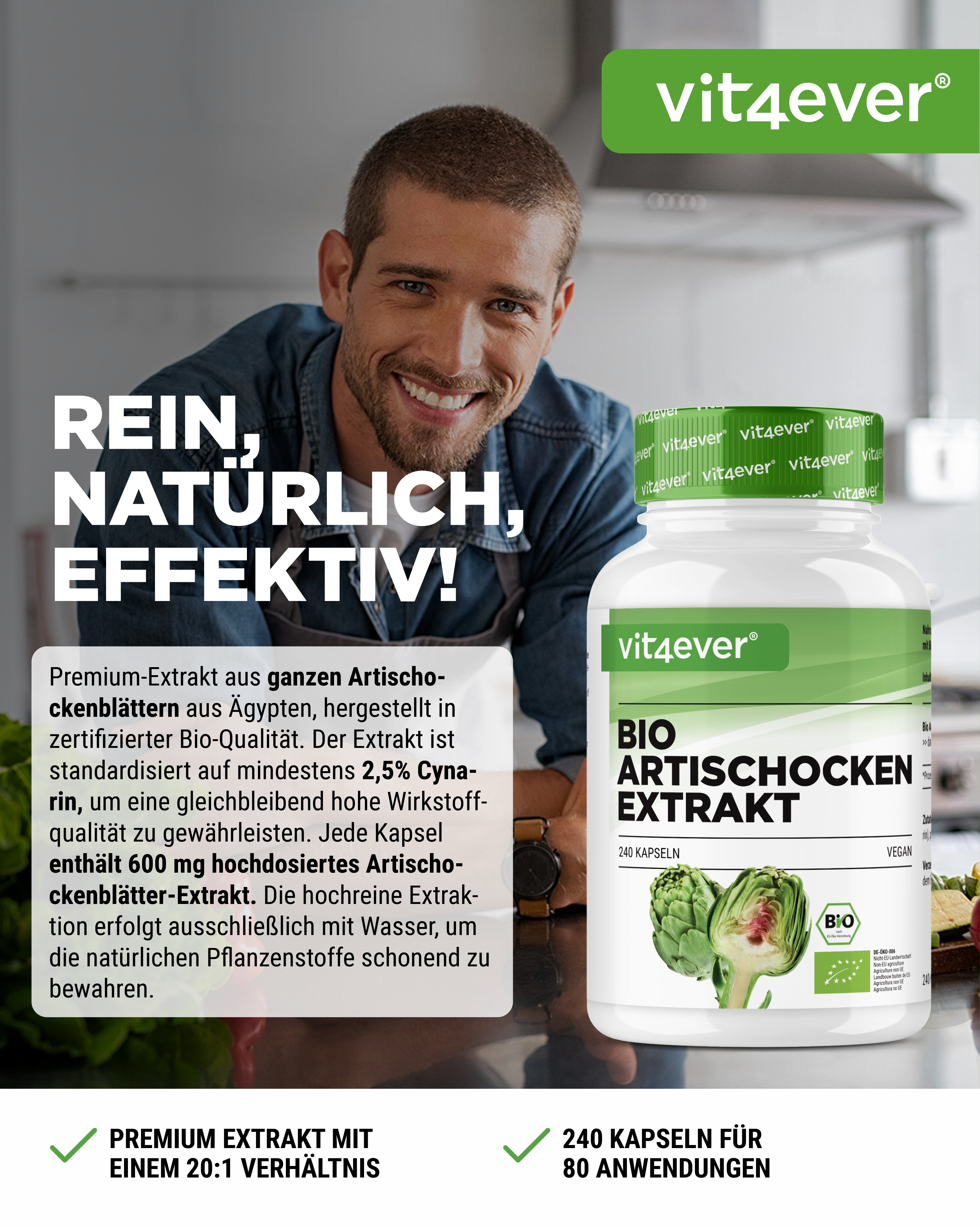 Estratto di carciofo Bio - 2,5 % Cinarina
