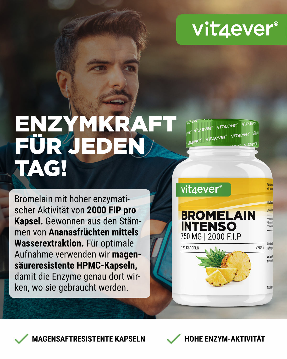 Bromelain Intenso - 750 mg (2000 F.I.P)