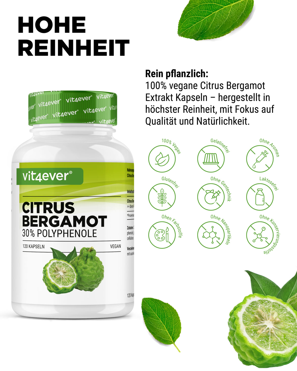 Citrus Bergamot, 30% Polyphenole - 120 Kapseln