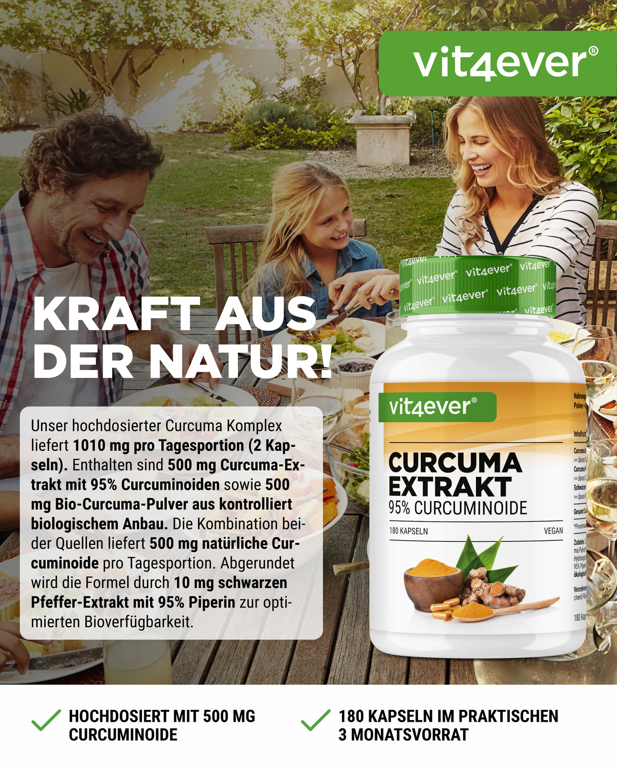 Curcuma Extrakt Intenso - 180 Kapseln