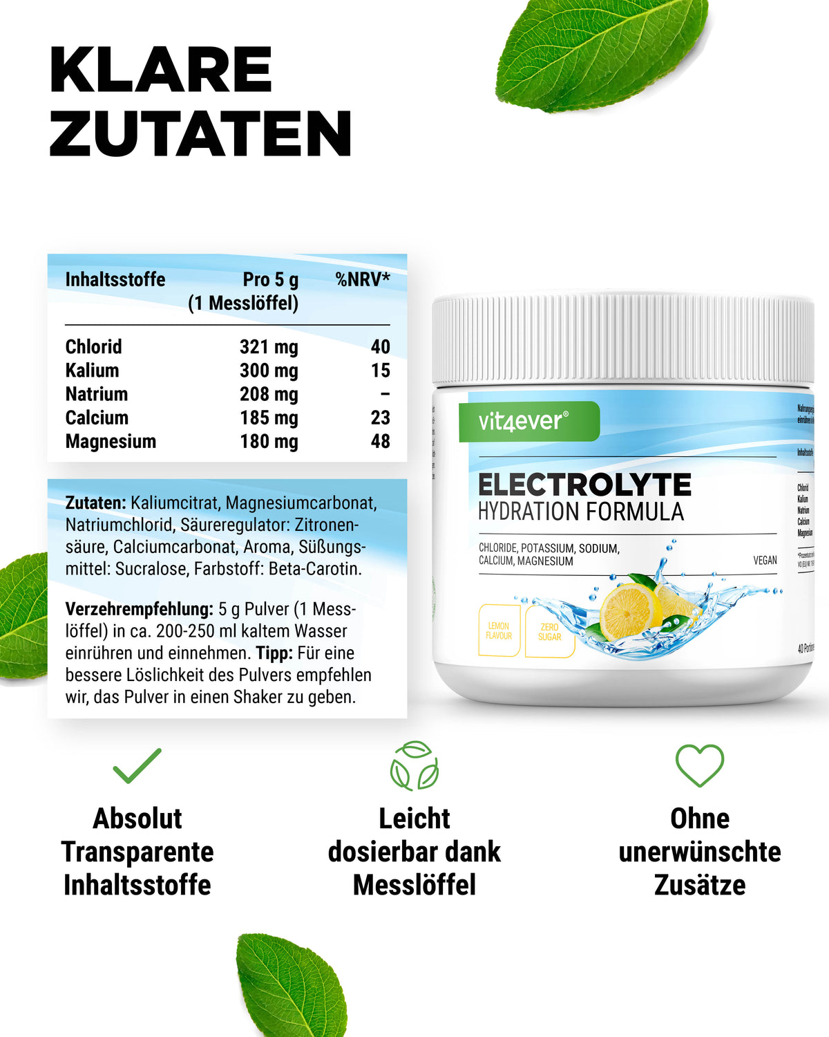 Elektrolyte - Zitrone, 200g