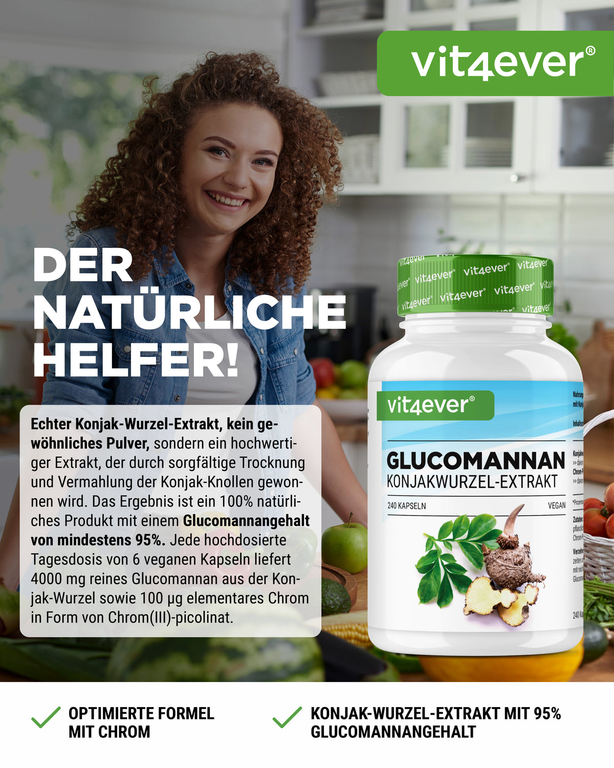 Glucomannano estratto di radice di konjac