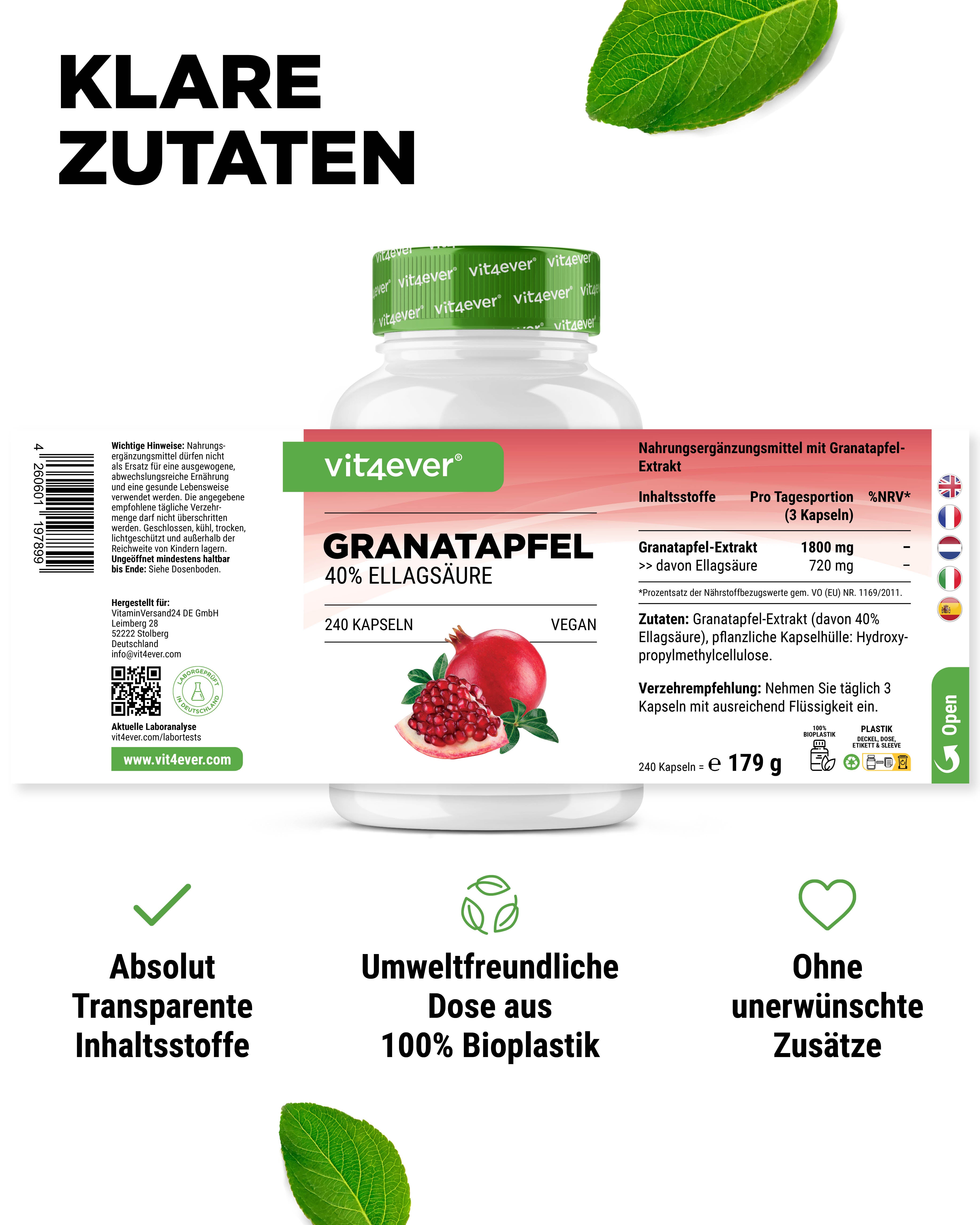 Pomegranate Extract, 240 Capsules
