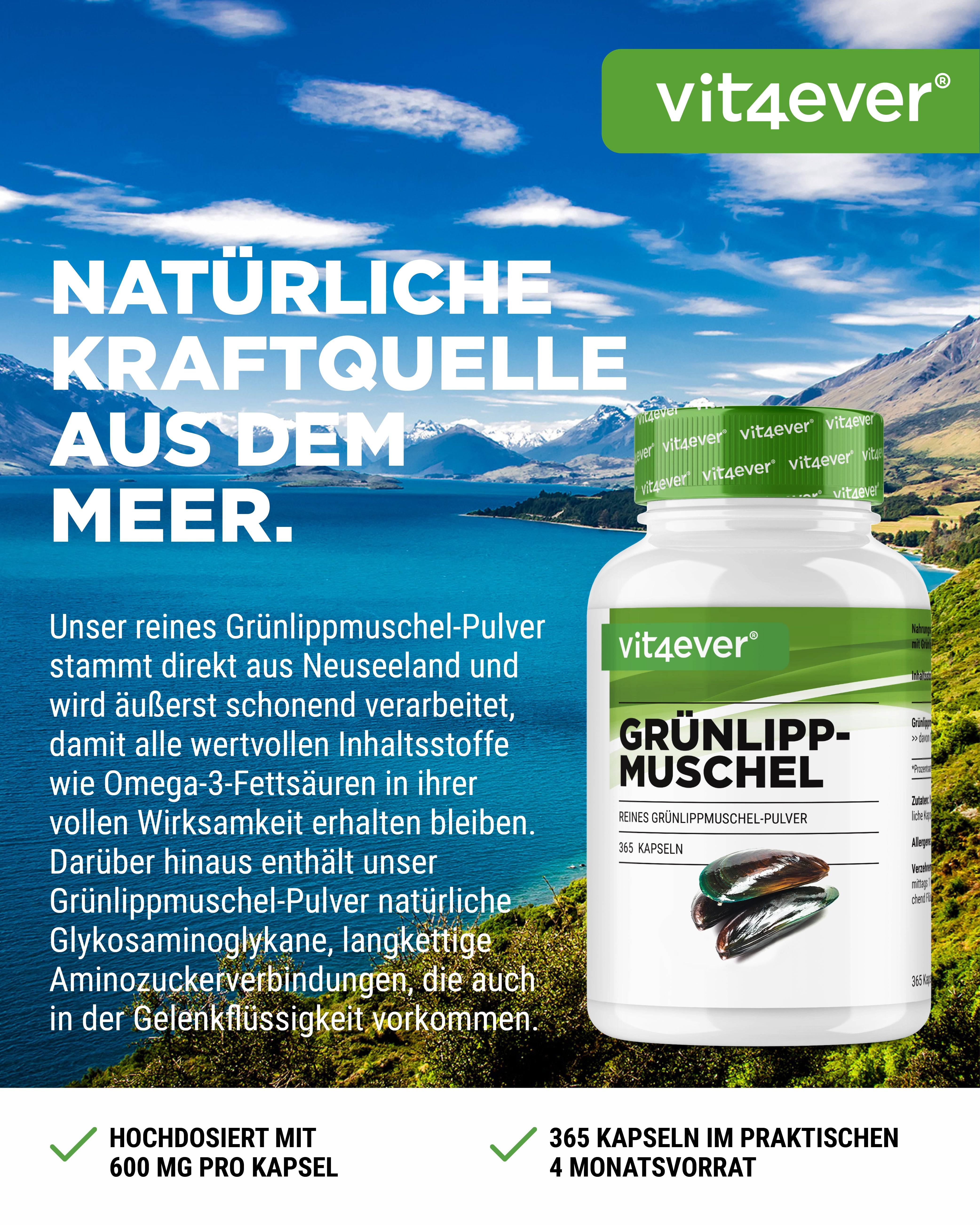 Cozza dalle labbra verdi - 600 mg