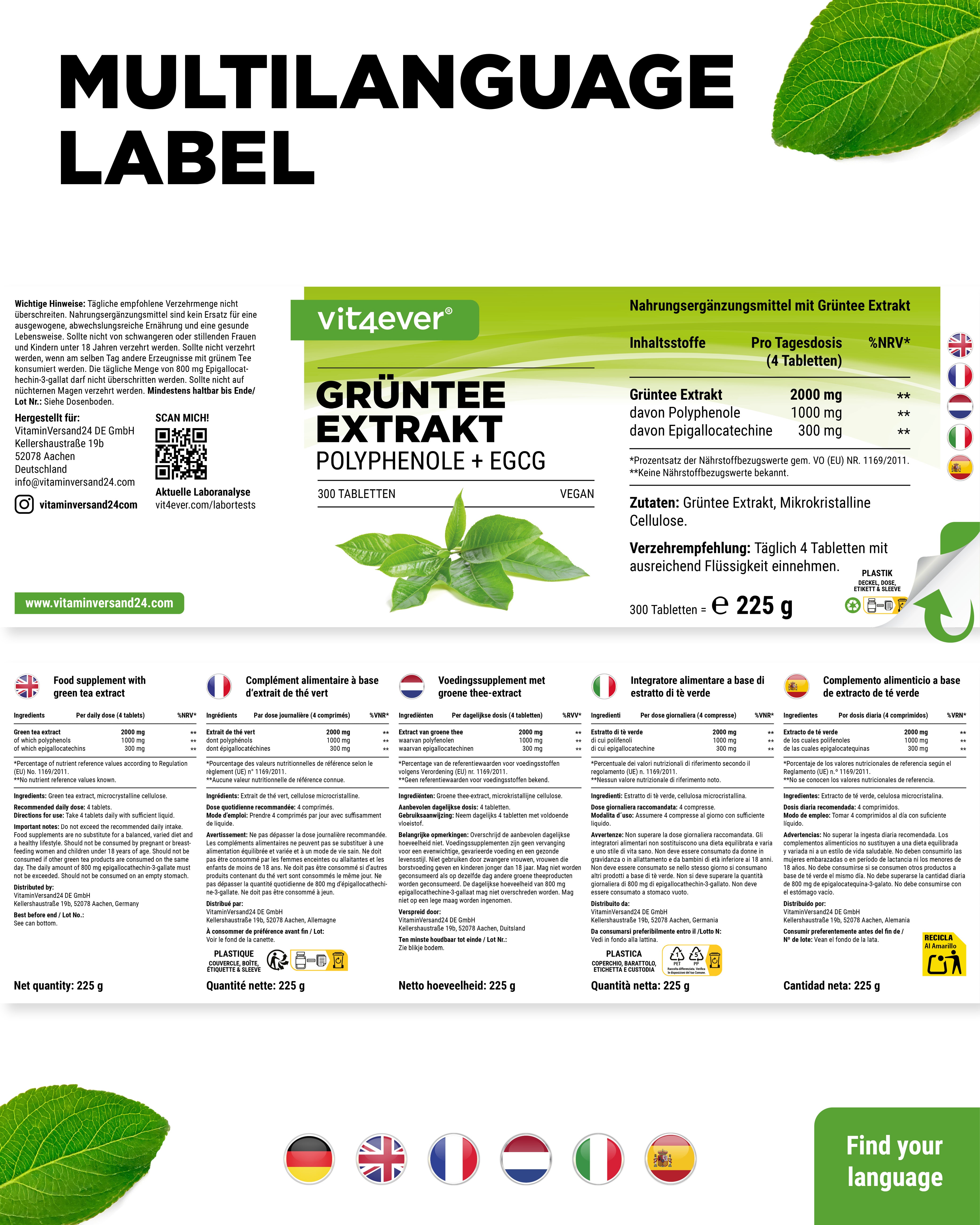 Grüntee Extrakt - EGCG