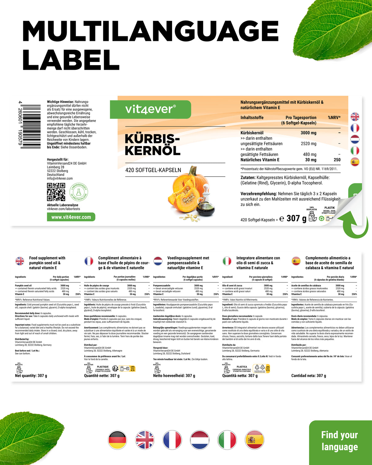 Pumpkin Seed Oil Capsules