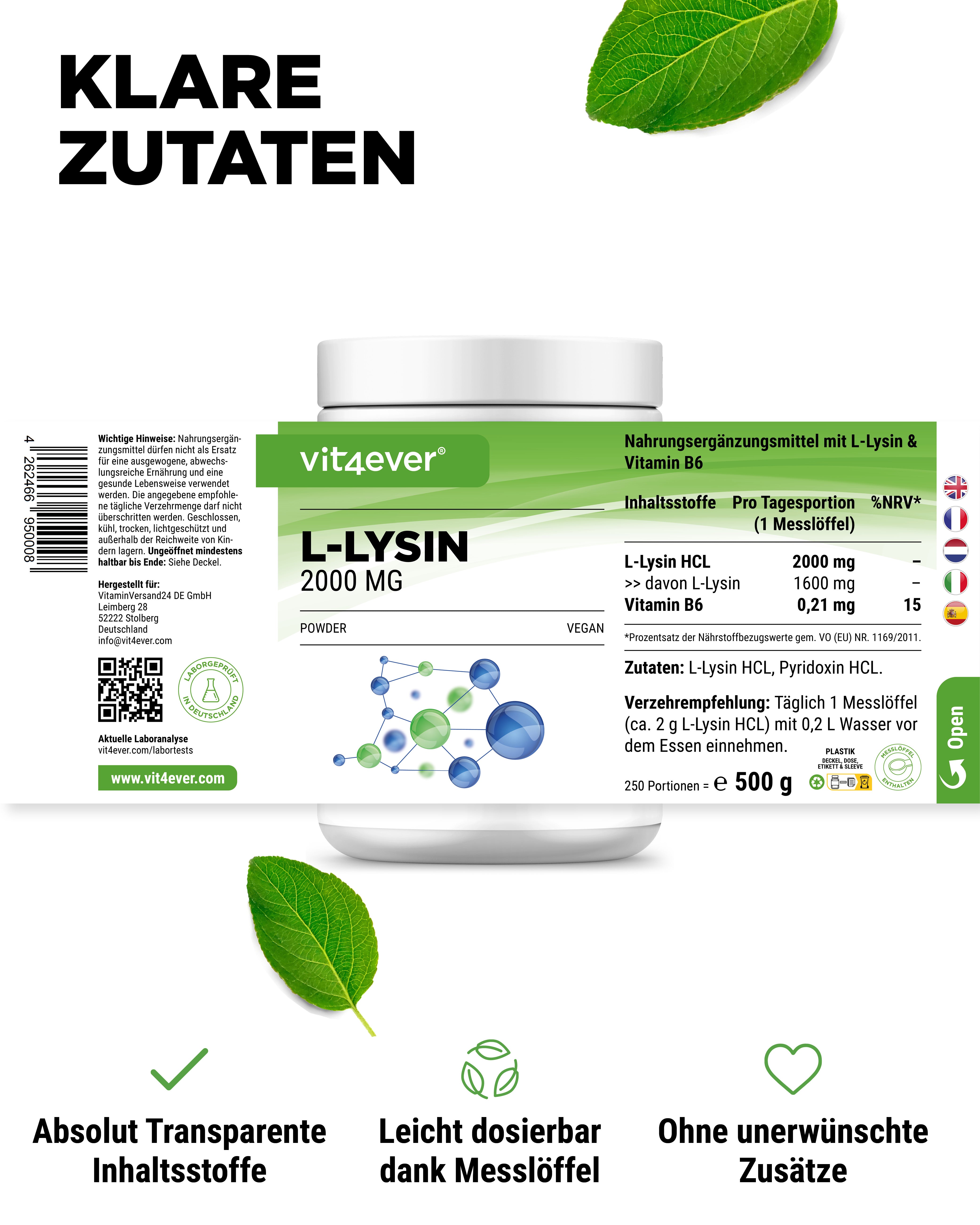 L-Lysin HCL Pulver
