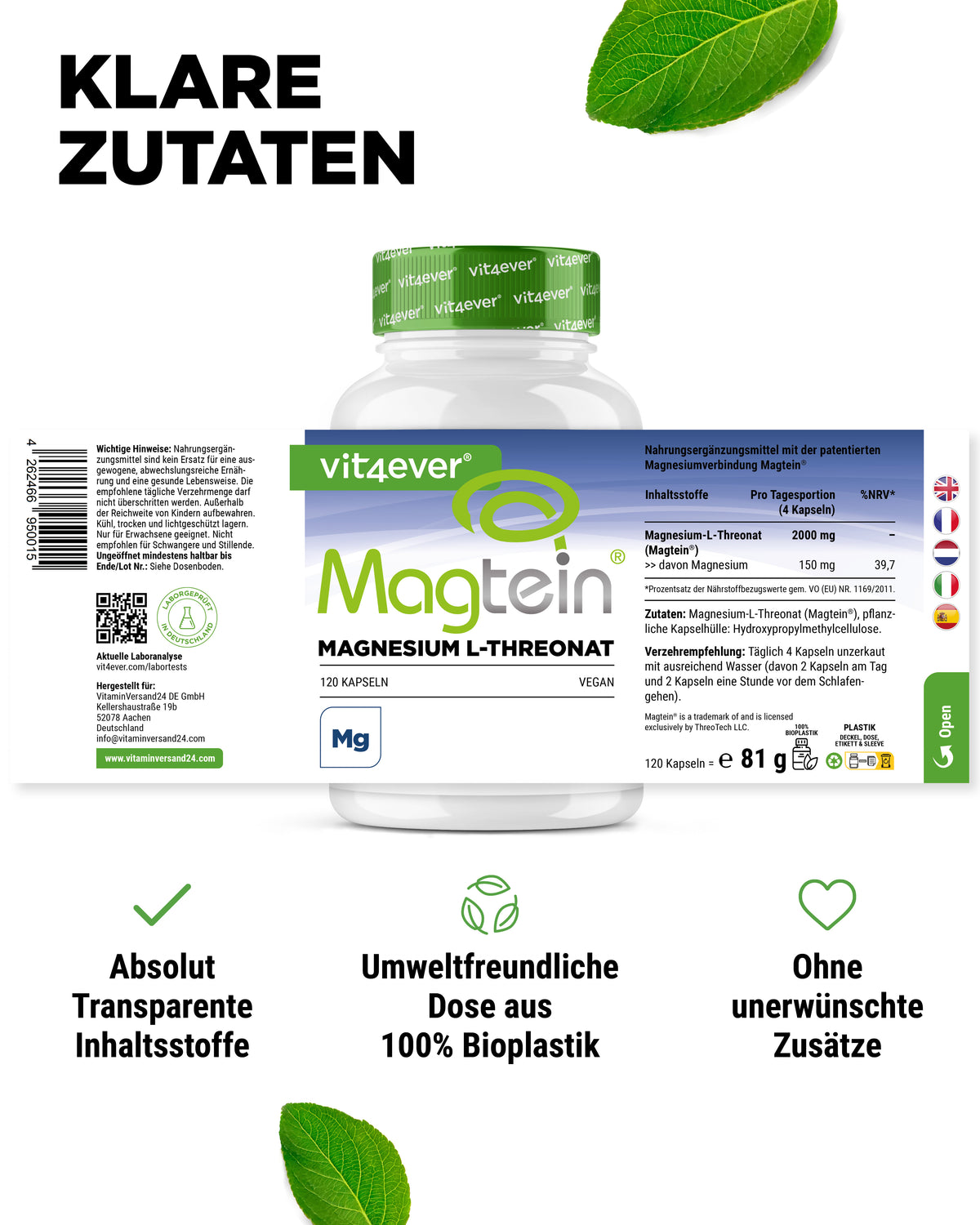 Magnésium - Magtein - L-Thréonate