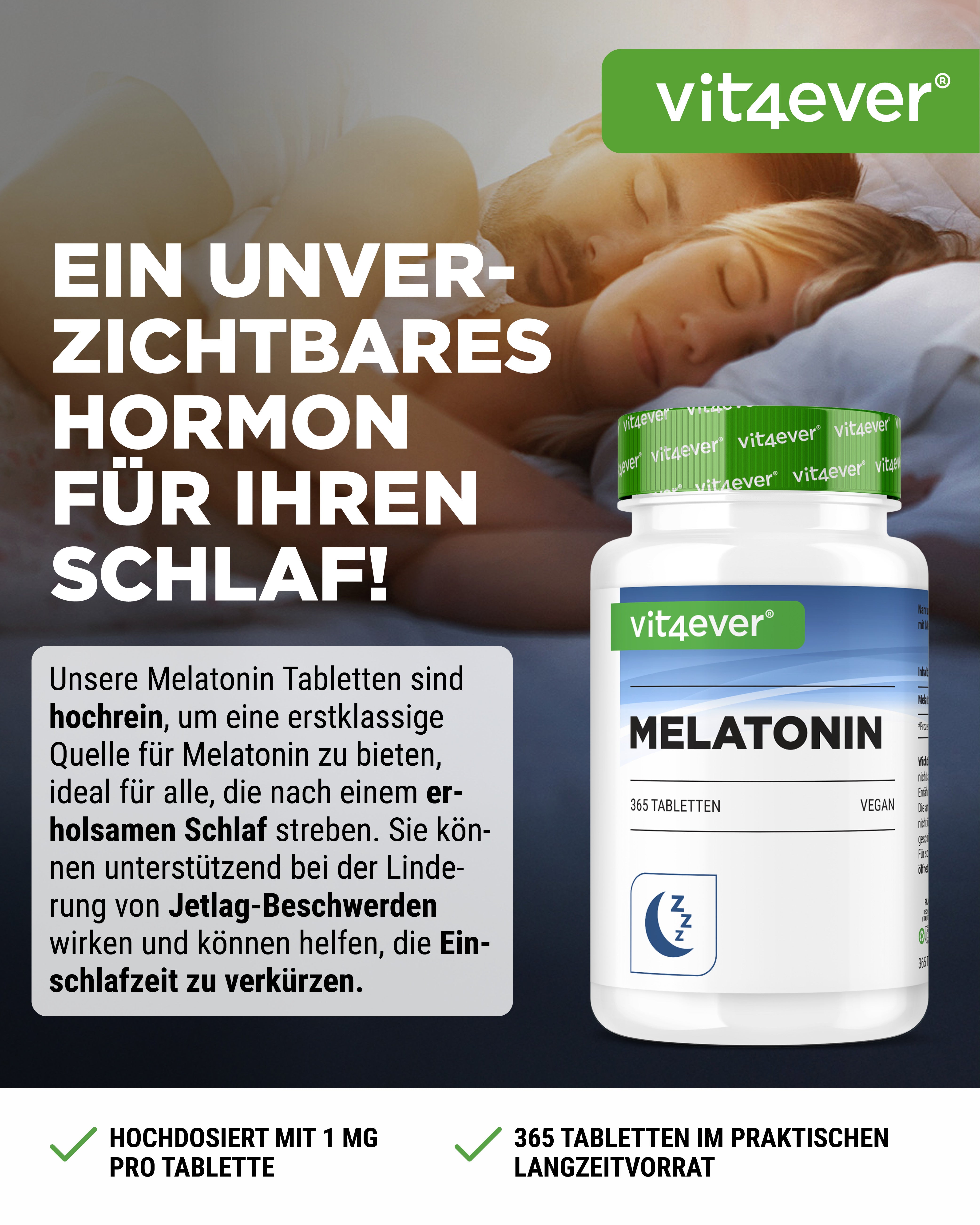 Melatonin - 1 mg - 365 Tabletten
