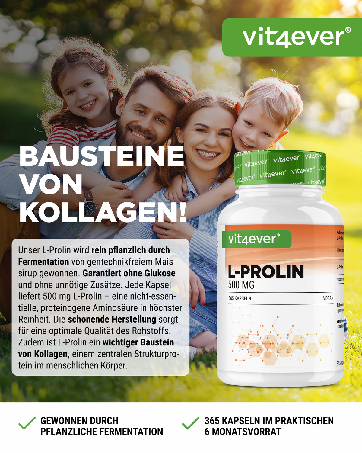 L-Prolina - 500 mg