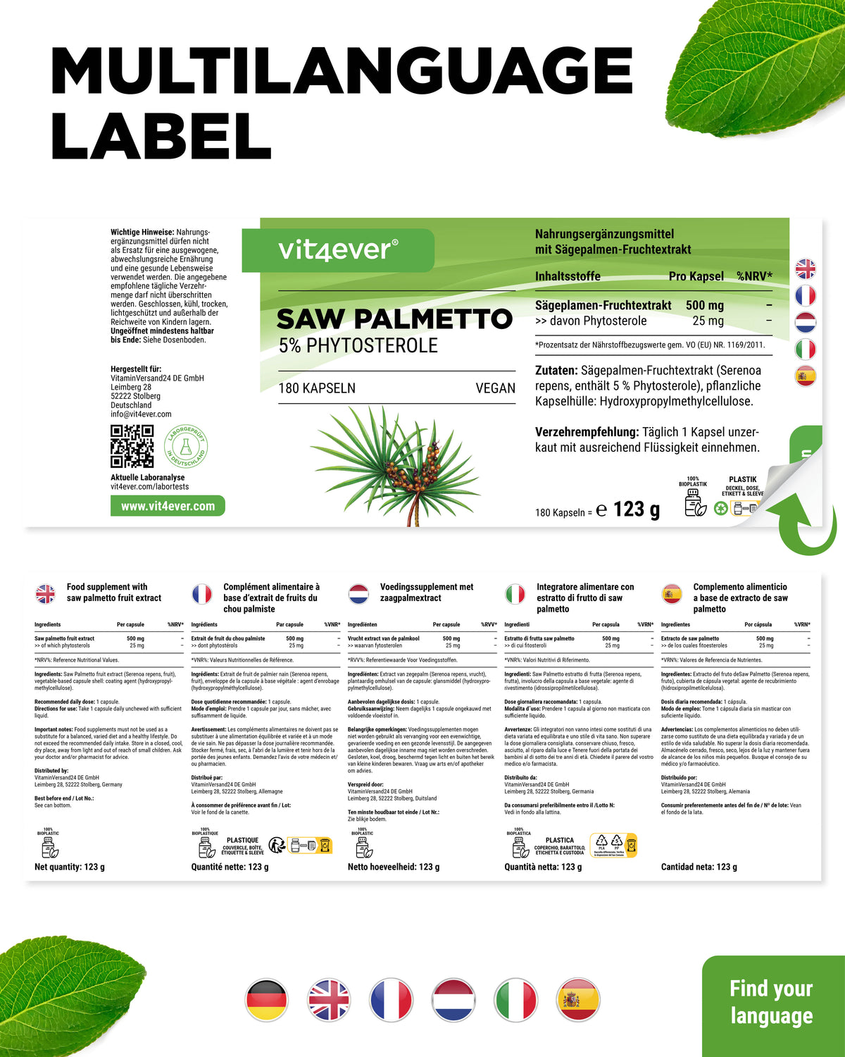 Saw Palmetto-extract - 500 mg