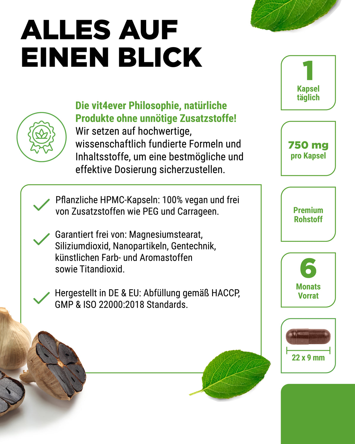 Zwarte Knoflook Extract - 750 mg